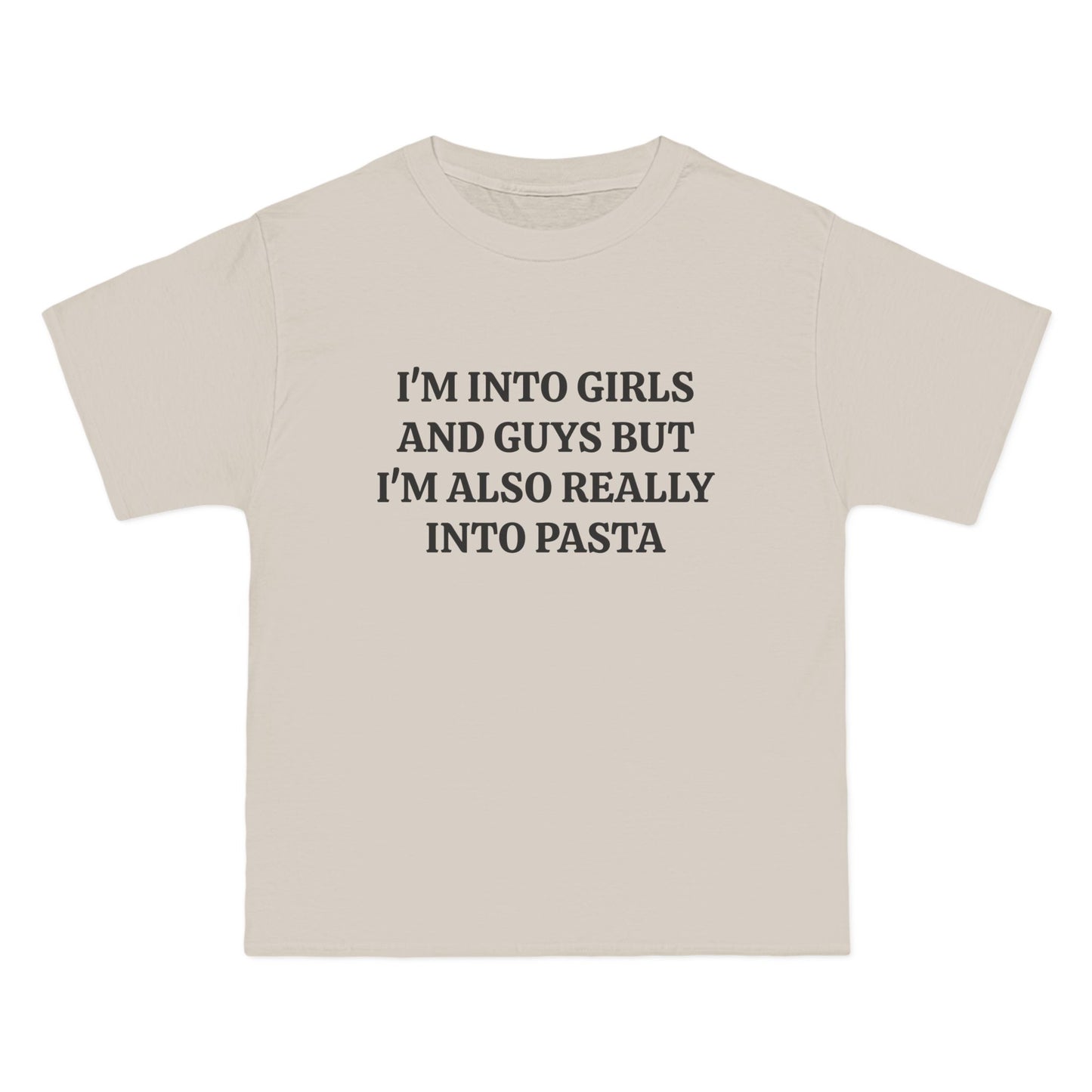 I'm Into Girls And Guys But I'm Also Really Into Pasta - Graphic Beefy-T® Short-Sleeve T-Shirt