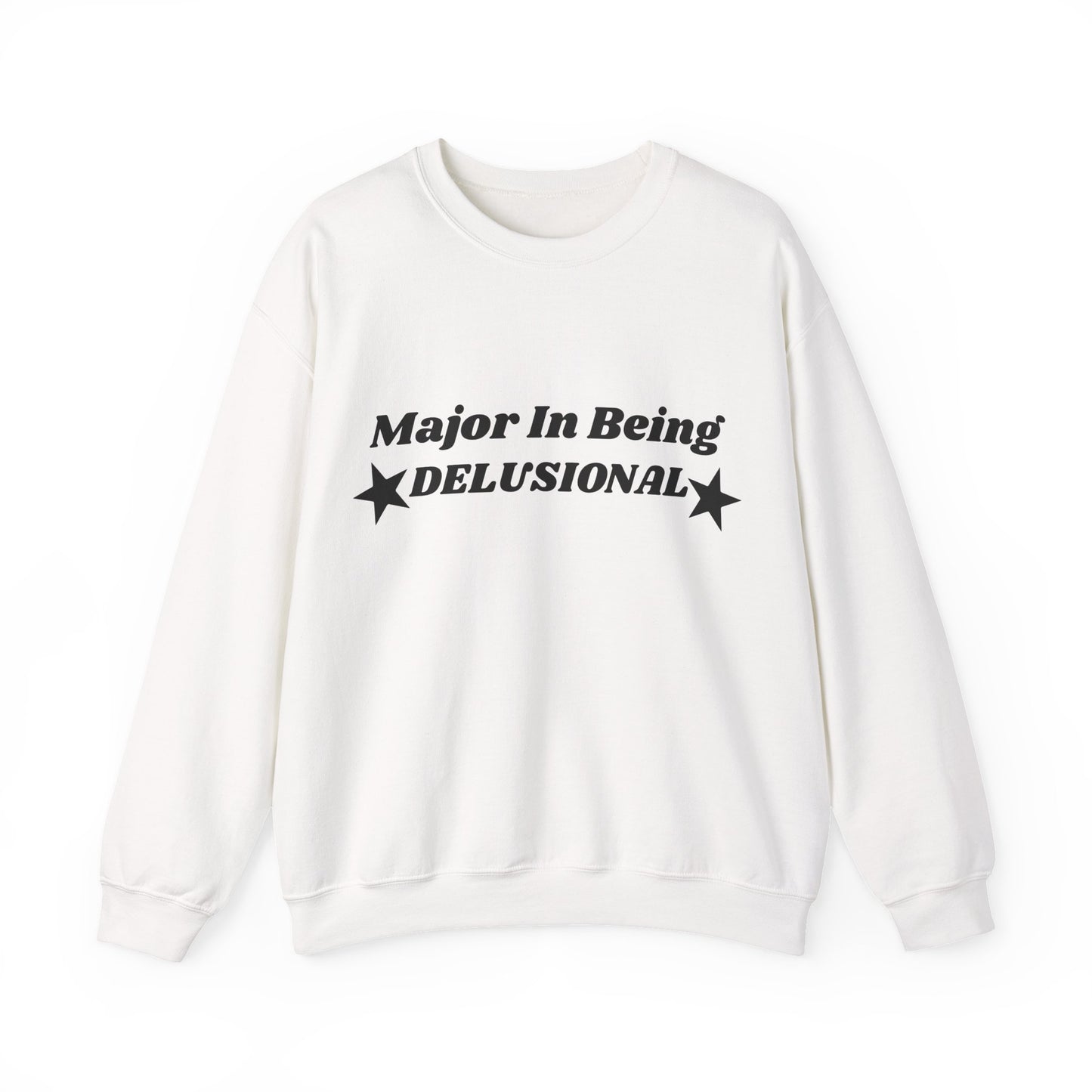 Major In Being Delusional - Personalised Heavy Blend™Crewneck Sweatshirt