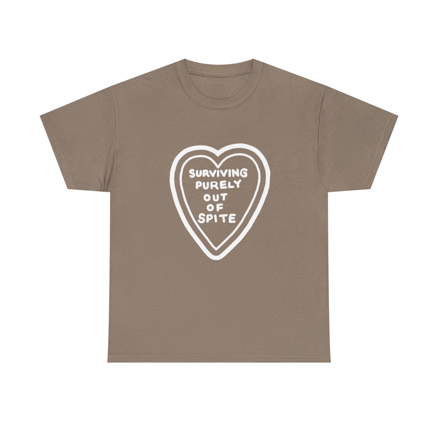 Surviving Purely Out Of Spite - Graphic Unisex Heavy Cotton Tee