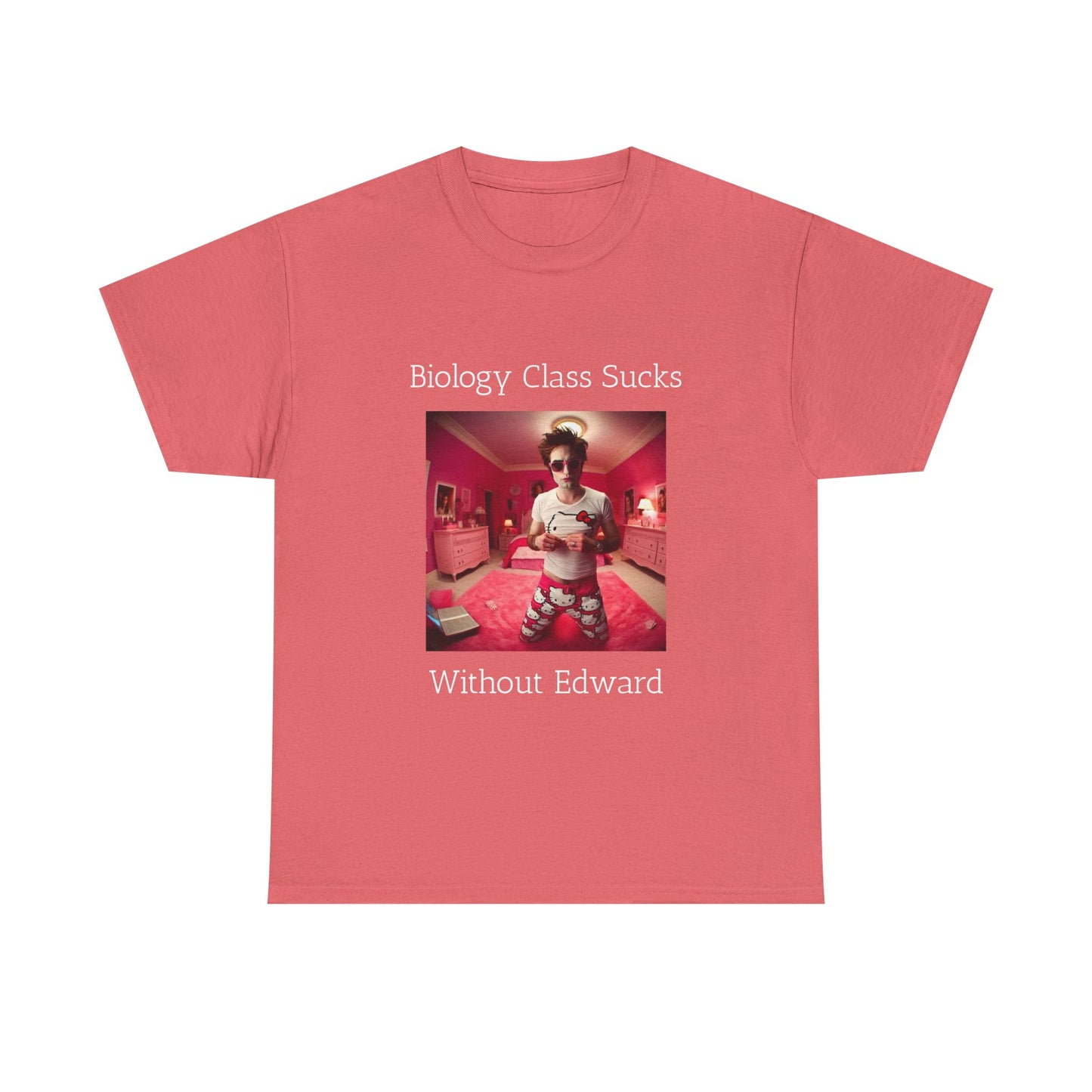 Biology Class Sucks Without Edward - Edward Cullen Graphic Unisex Heavy Cotton Tee