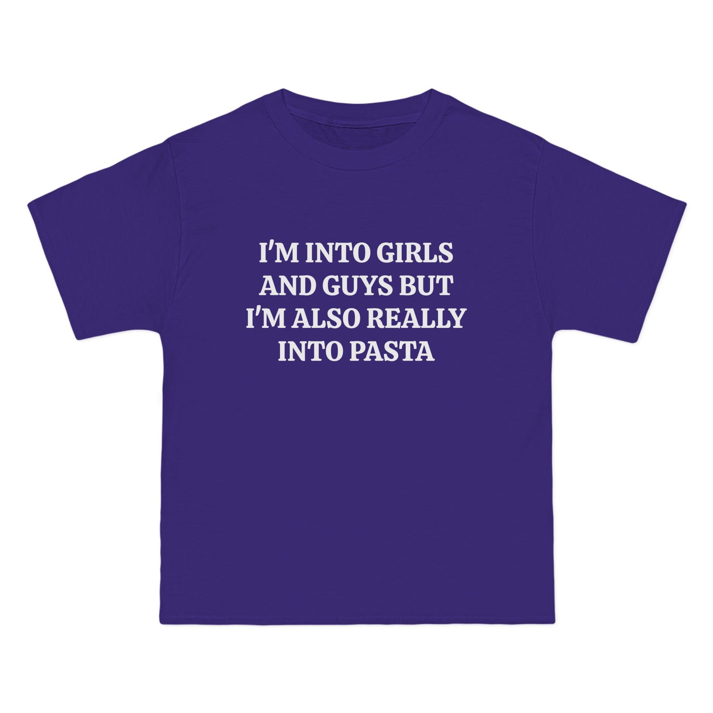 I'm Into Girls And Guys But I'm Also Really Into Pasta - Graphic Beefy-T® Short-Sleeve T-Shirt