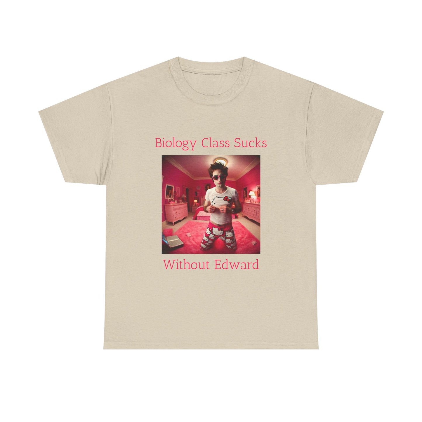 Biology Class Sucks Without Edward - Edward Cullen Graphic Unisex Heavy Cotton Tee