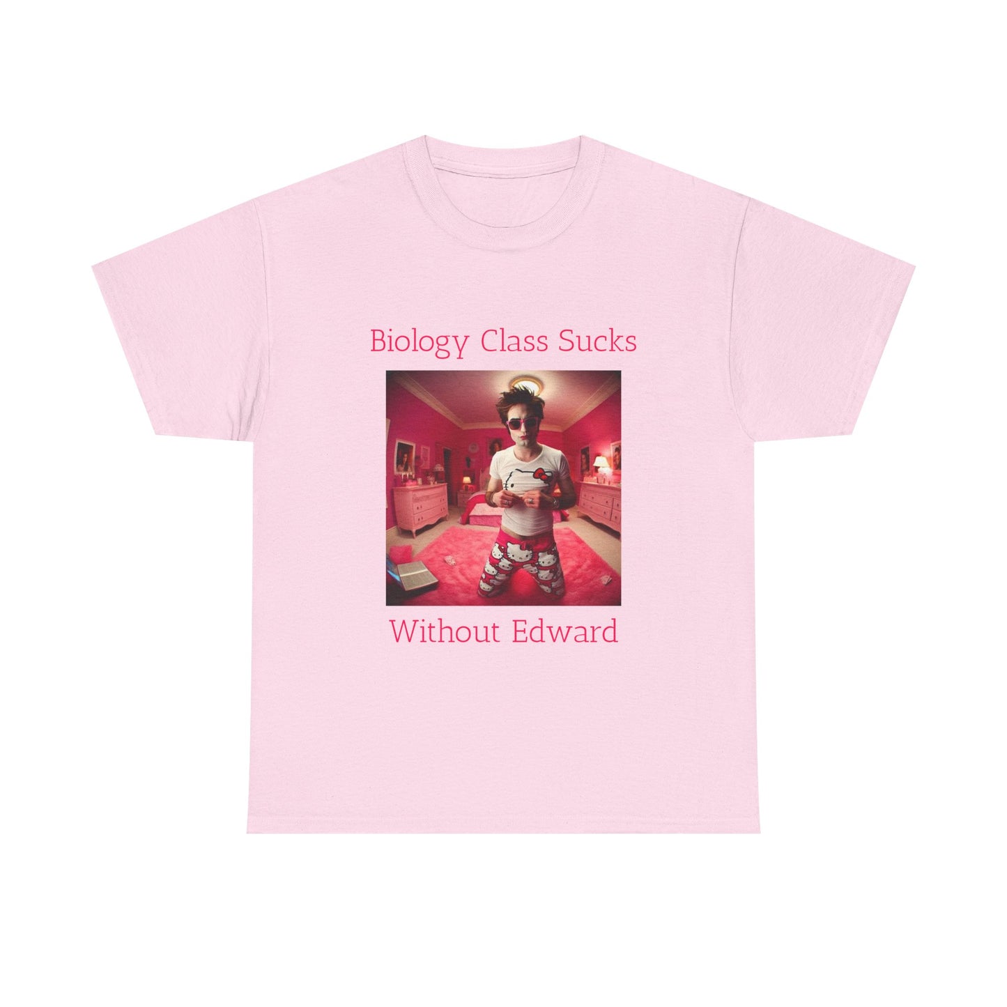 Biology Class Sucks Without Edward - Edward Cullen Graphic Unisex Heavy Cotton Tee