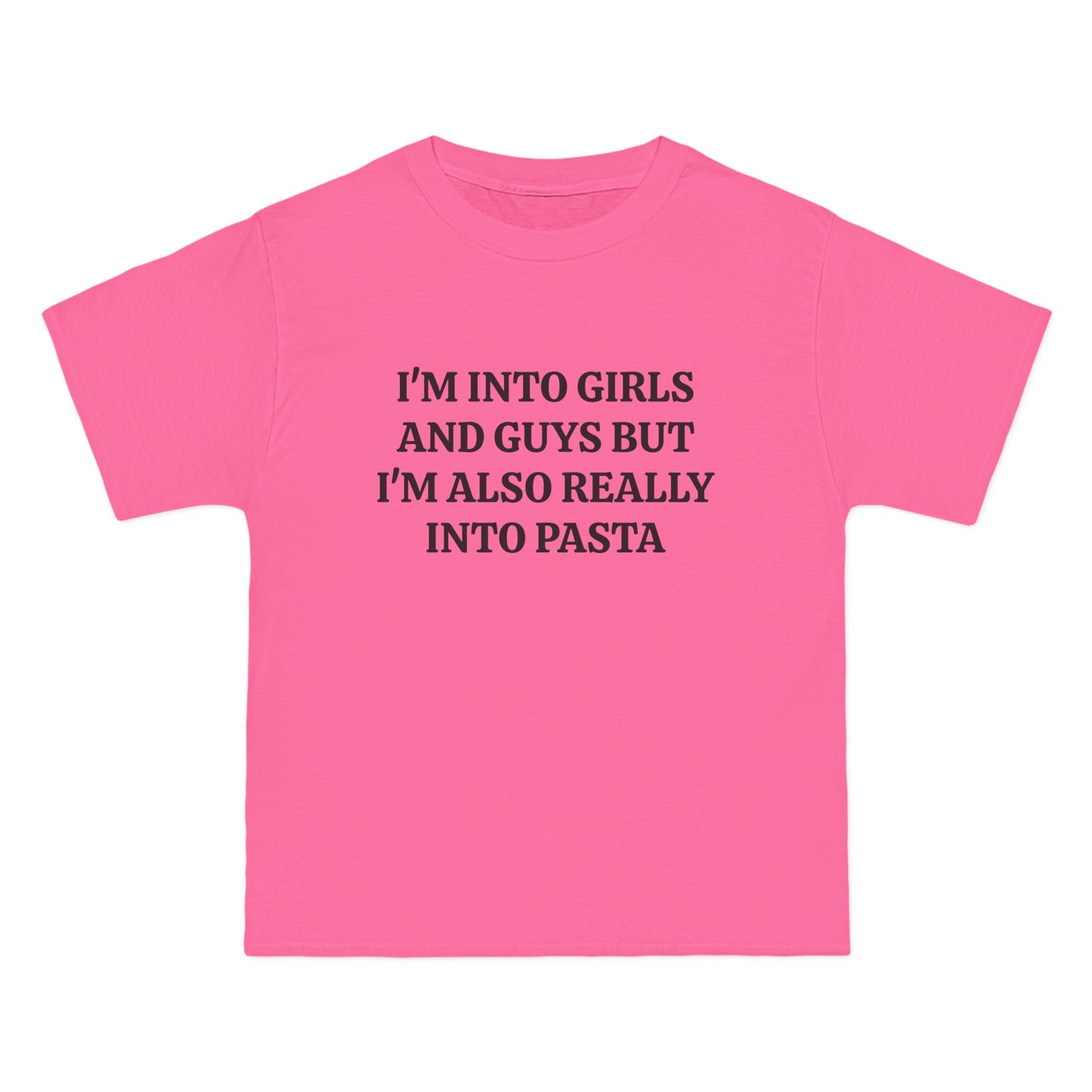 I'm Into Girls And Guys But I'm Also Really Into Pasta - Graphic Beefy-T® Short-Sleeve T-Shirt