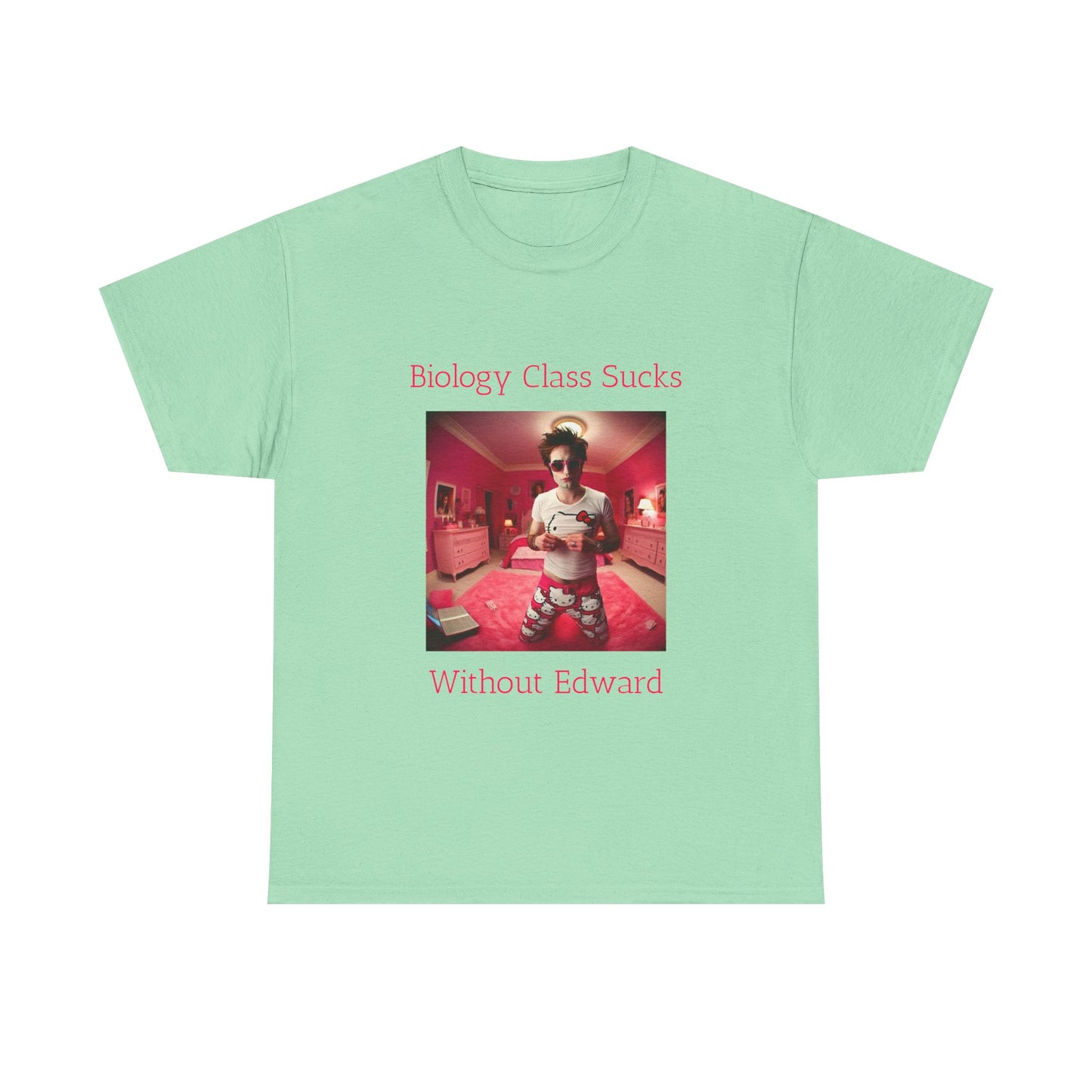 Biology Class Sucks Without Edward - Edward Cullen Graphic Unisex Heavy Cotton Tee