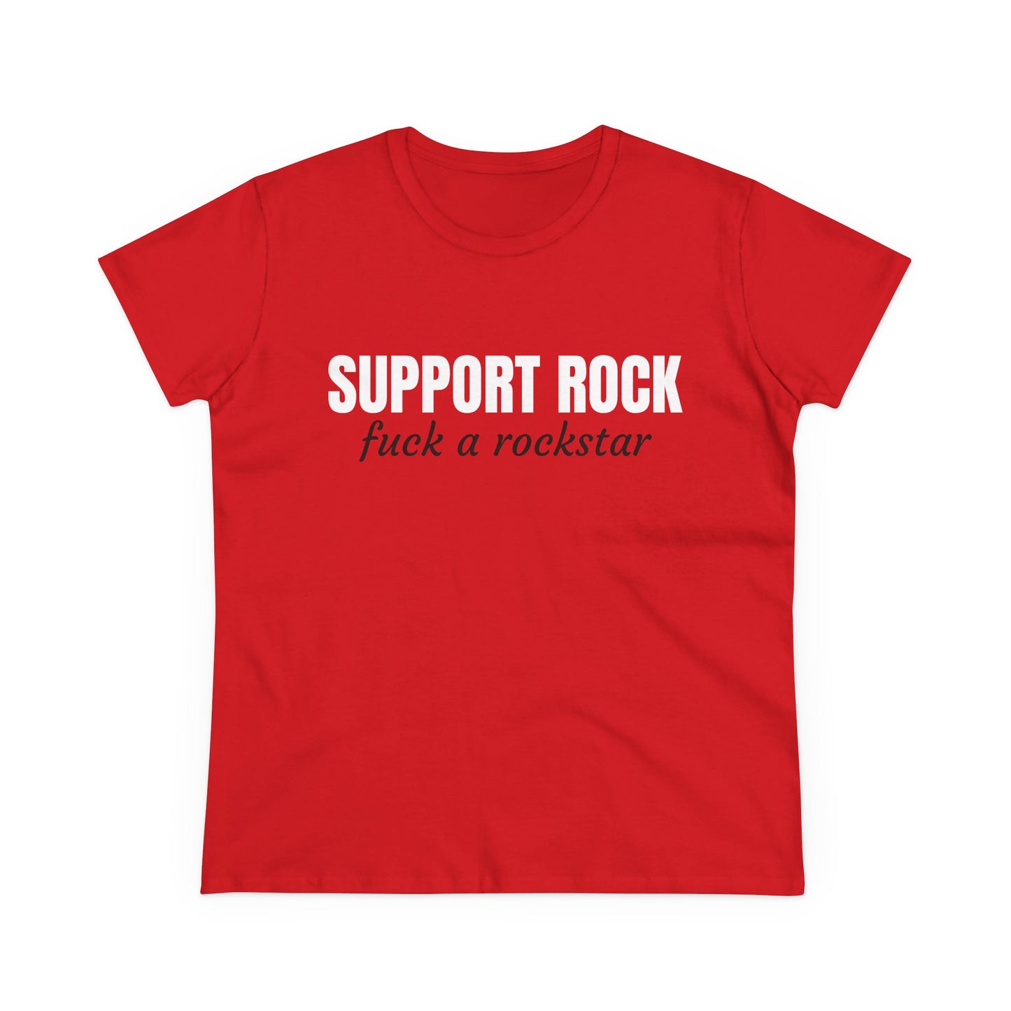 Support Rock, Fuck A Rockstar Graphic Cotton Tee
