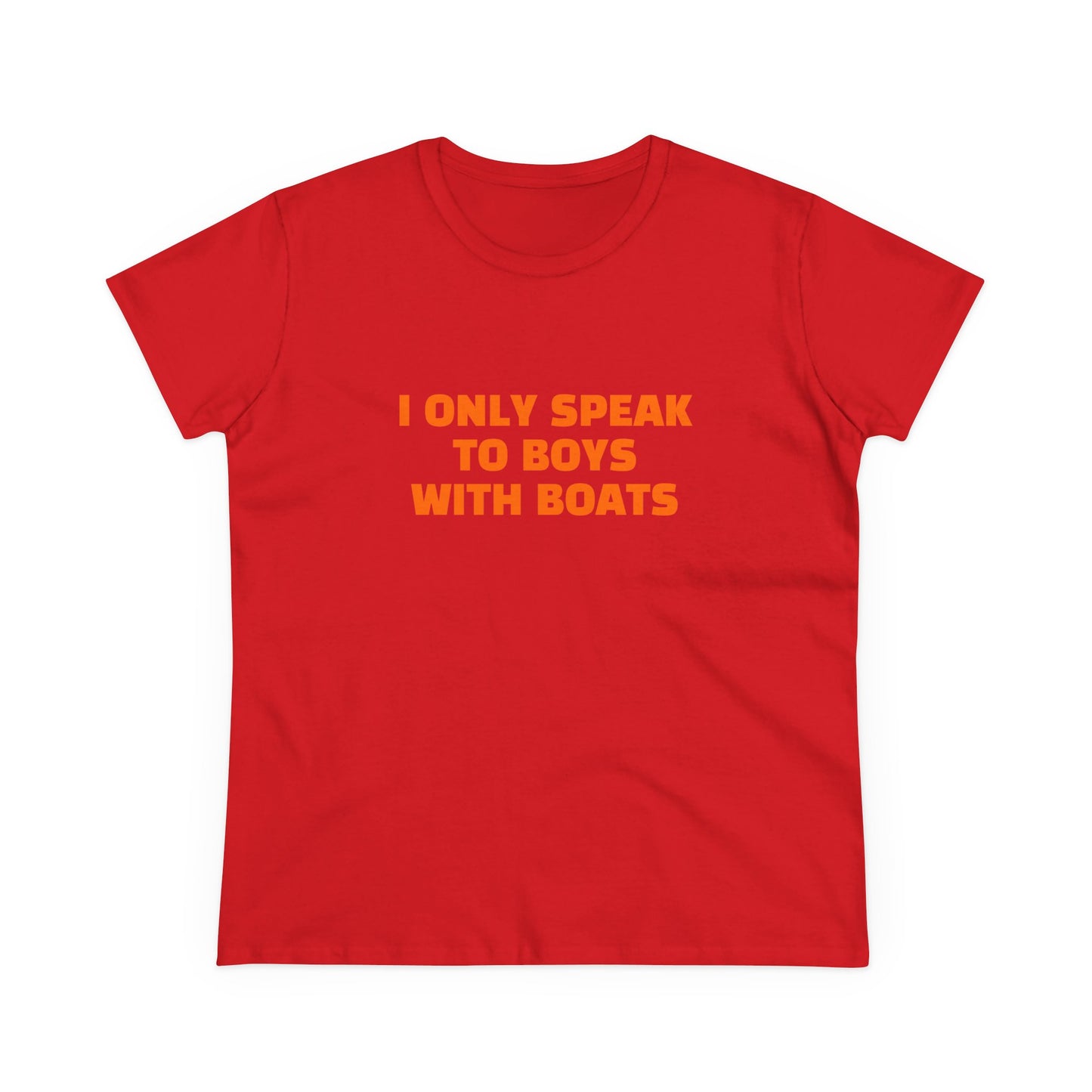 I Only Speak To Boys With Boats - Graphic Cotton Tee