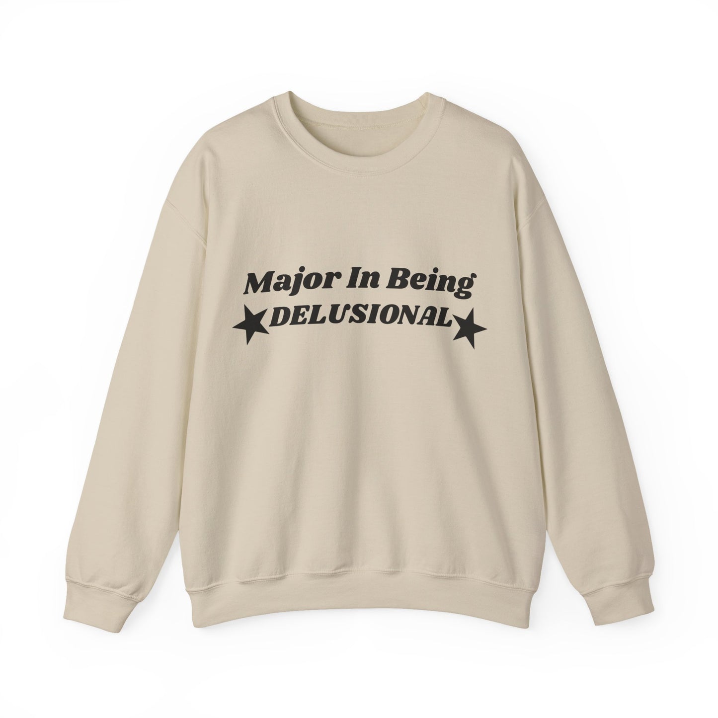 Major In Being Delusional - Personalised Heavy Blend™Crewneck Sweatshirt