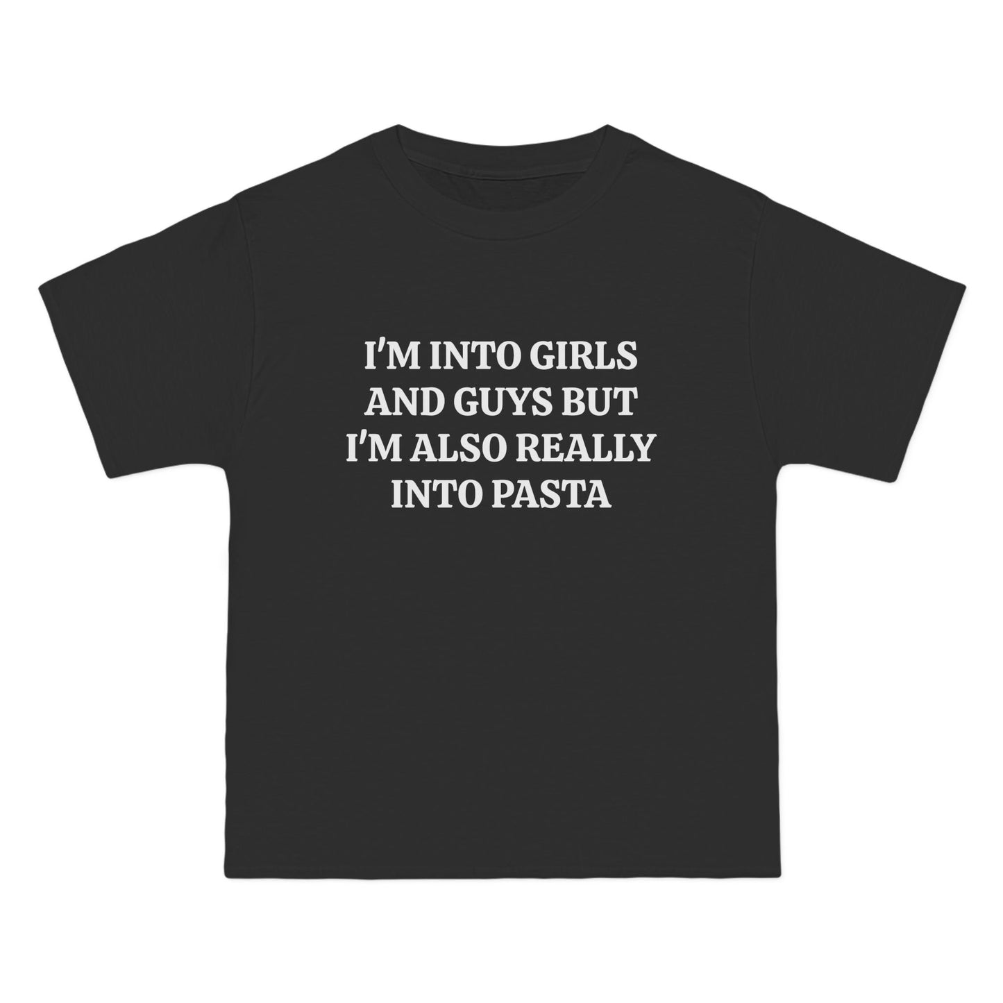 I'm Into Girls And Guys But I'm Also Really Into Pasta - Graphic Beefy-T® Short-Sleeve T-Shirt