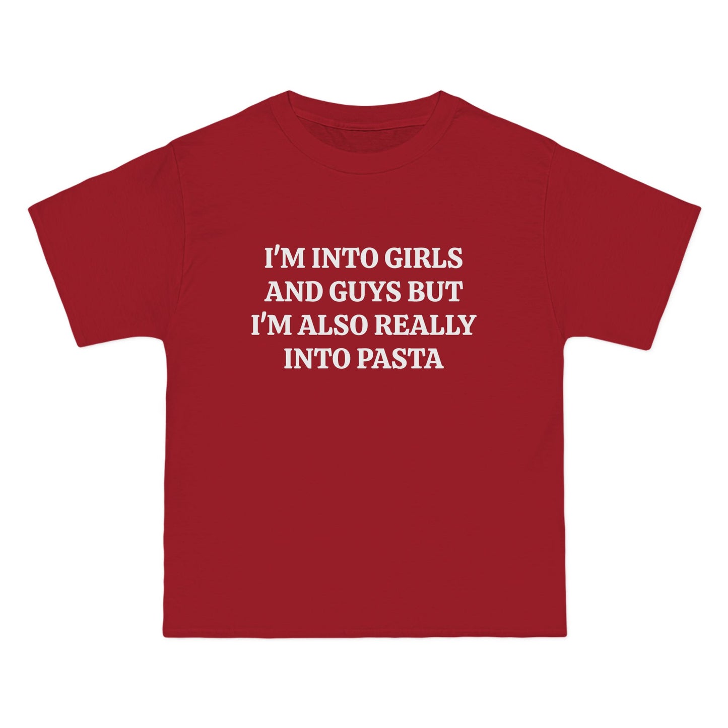 I'm Into Girls And Guys But I'm Also Really Into Pasta - Graphic Beefy-T® Short-Sleeve T-Shirt