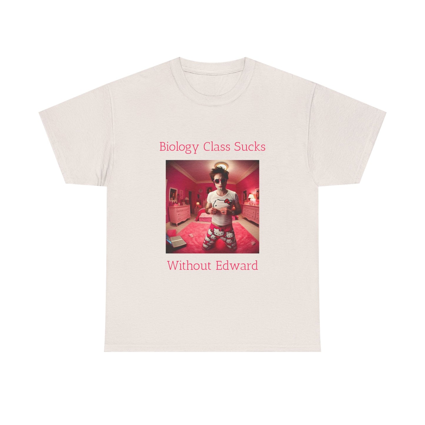 Biology Class Sucks Without Edward - Edward Cullen Graphic Unisex Heavy Cotton Tee