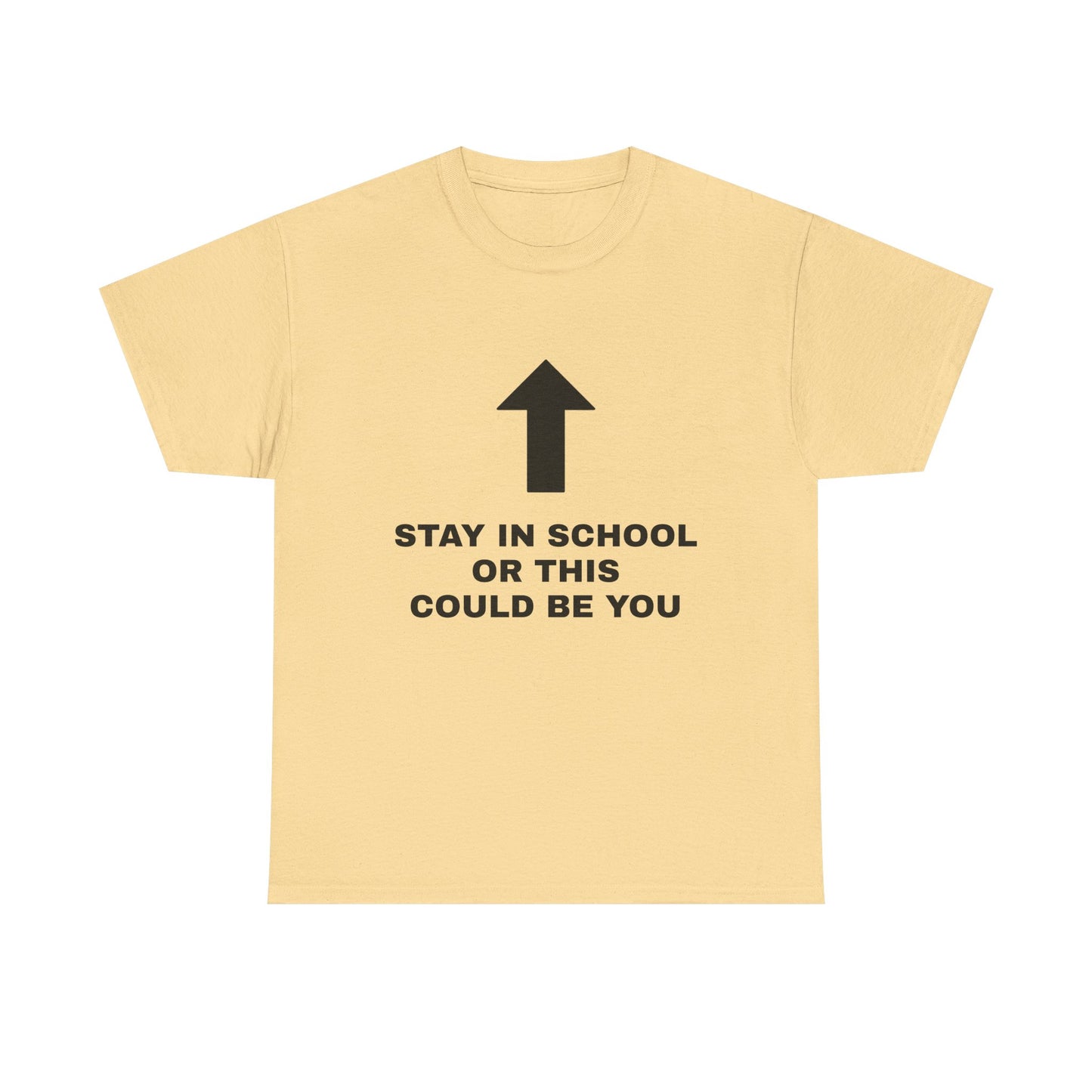 Stay In School Or This Could Be You - Graphic Unisex Heavy Cotton Tee