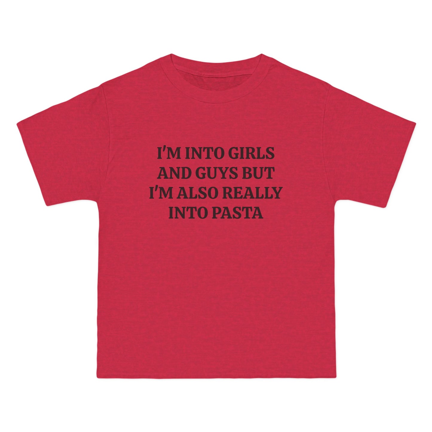 I'm Into Girls And Guys But I'm Also Really Into Pasta - Graphic Beefy-T® Short-Sleeve T-Shirt