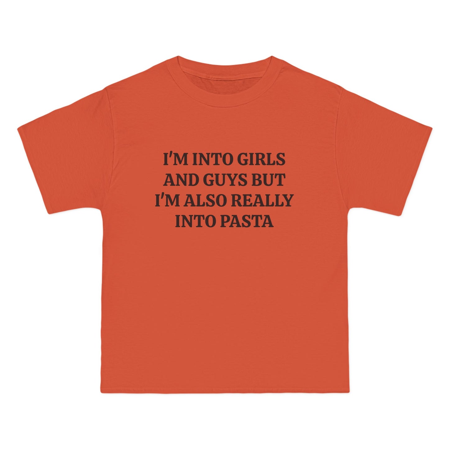 I'm Into Girls And Guys But I'm Also Really Into Pasta - Graphic Beefy-T® Short-Sleeve T-Shirt