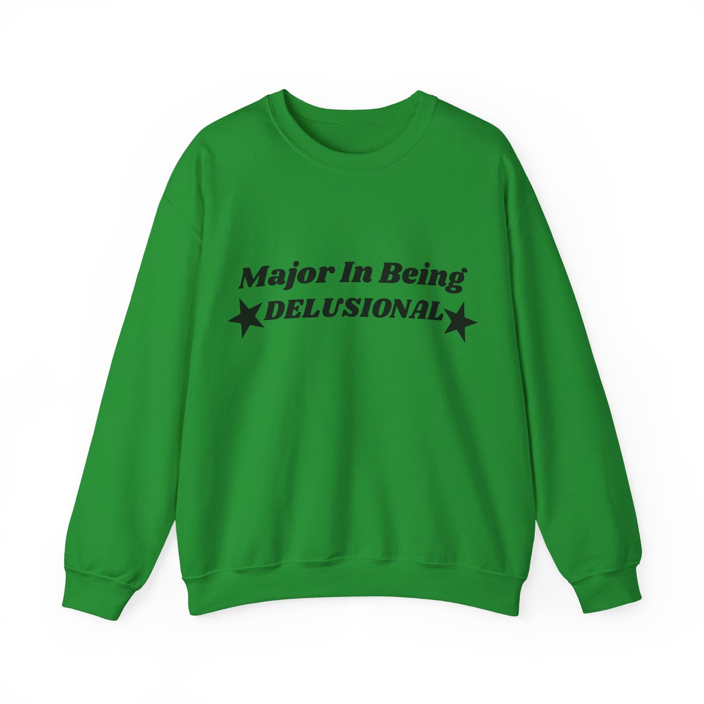 Major In Being Delusional - Personalised Heavy Blend™Crewneck Sweatshirt