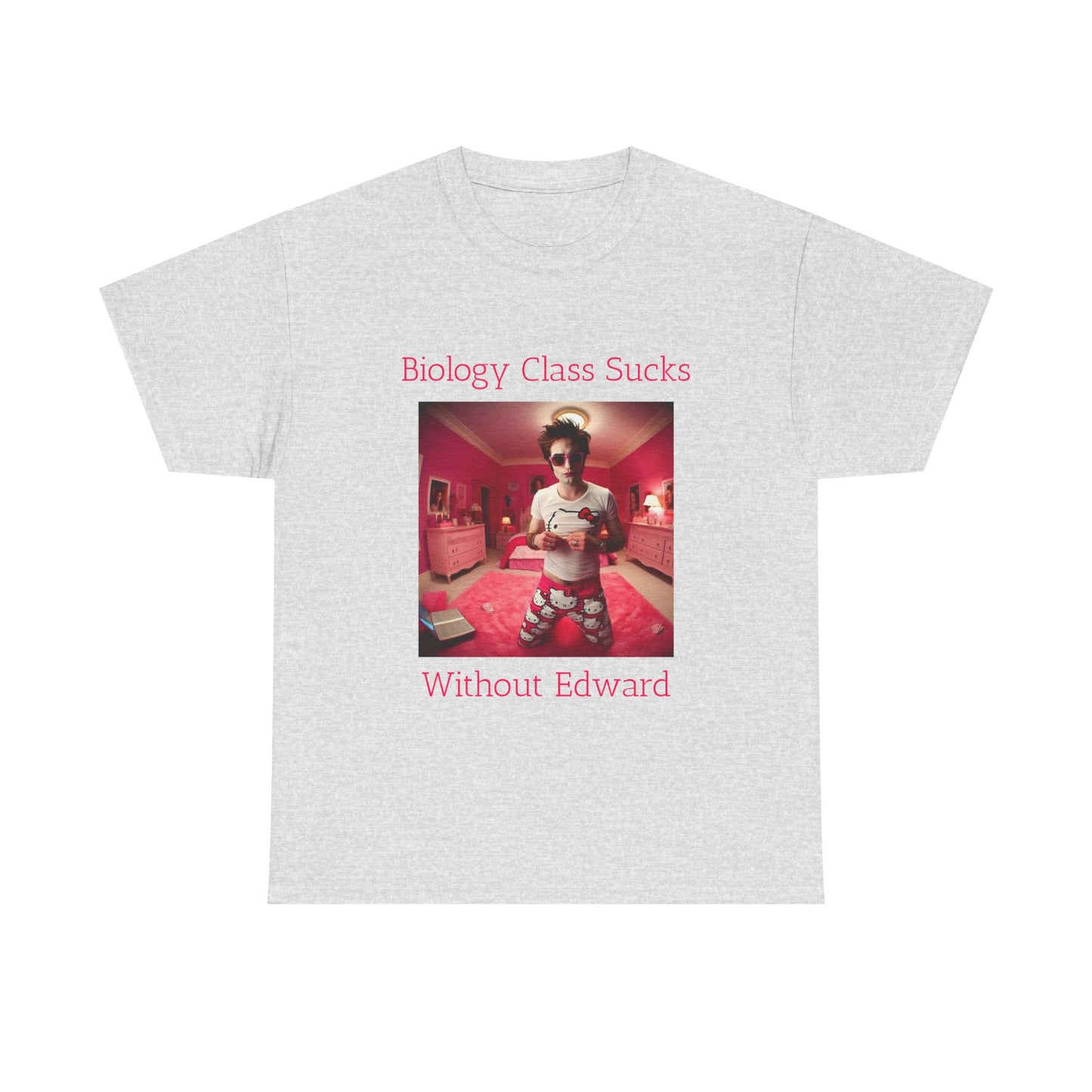 Biology Class Sucks Without Edward - Edward Cullen Graphic Unisex Heavy Cotton Tee