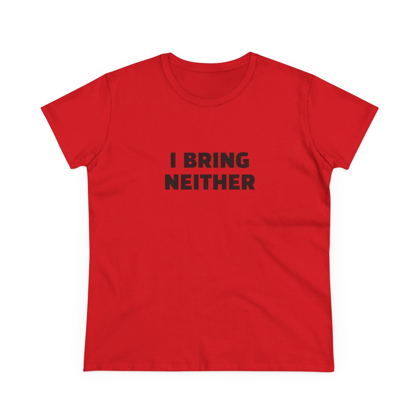 I Bring Neither 3/4 - Graphic Cut Semi Tight Silhouette Cotton T-Shirt