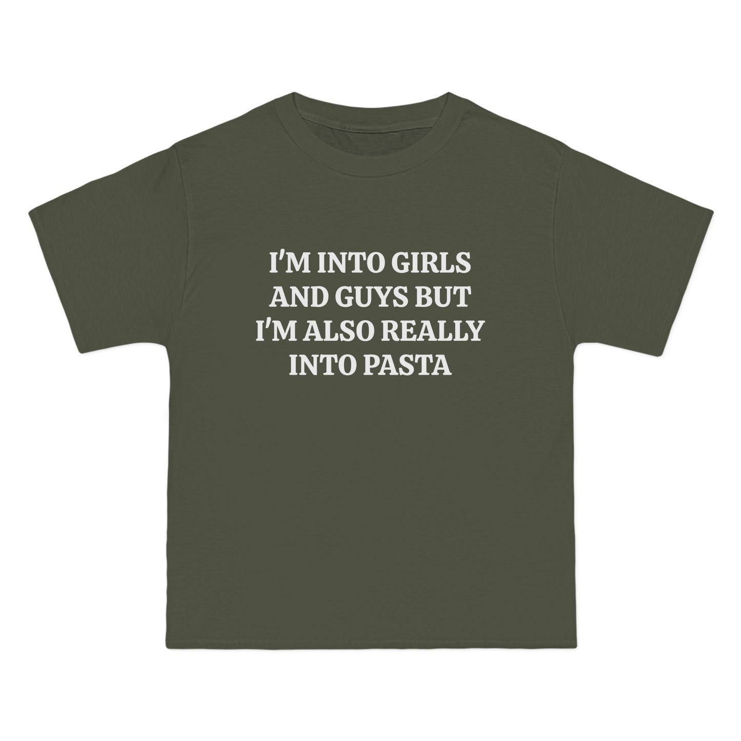 I'm Into Girls And Guys But I'm Also Really Into Pasta - Graphic Beefy-T® Short-Sleeve T-Shirt