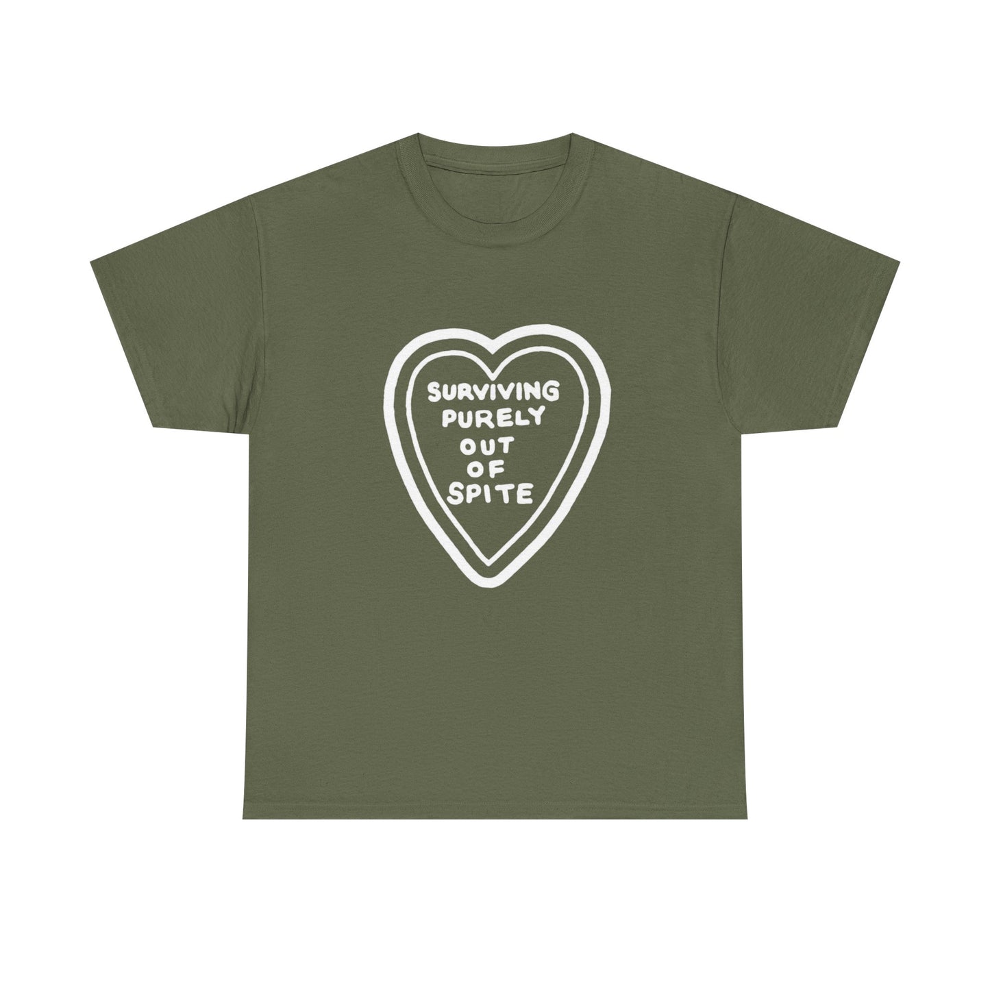 Surviving Purely Out Of Spite - Graphic Unisex Heavy Cotton Tee