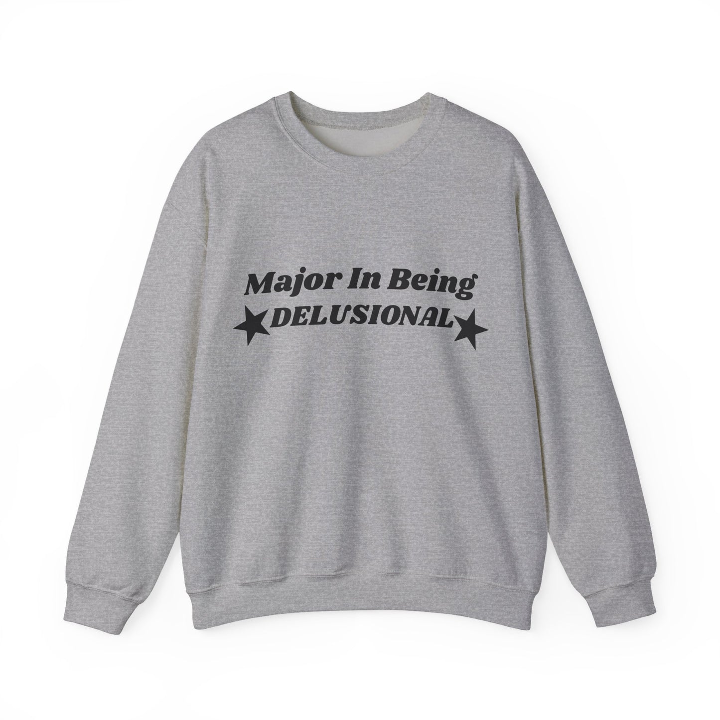 Major In Being Delusional - Personalised Heavy Blend™Crewneck Sweatshirt