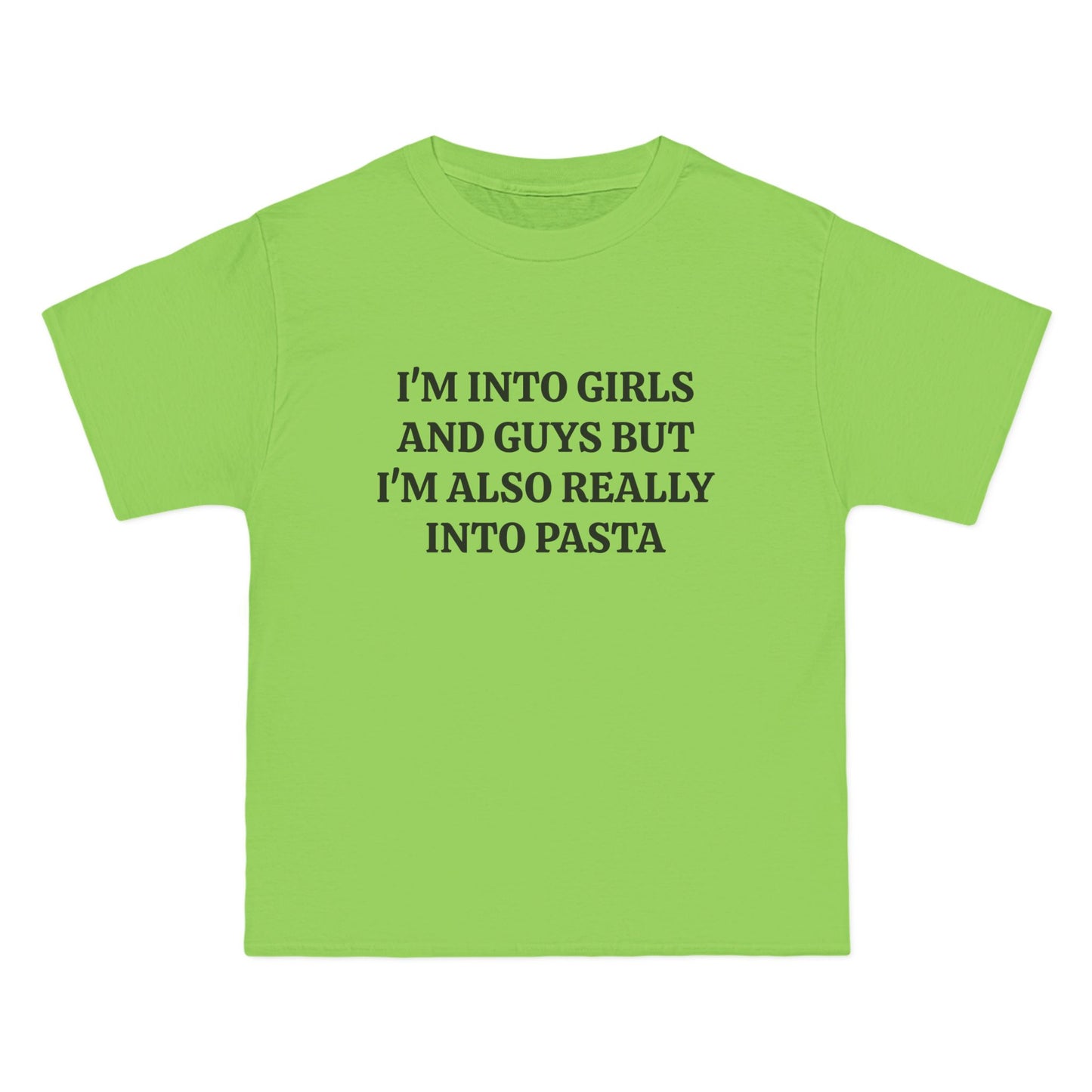 I'm Into Girls And Guys But I'm Also Really Into Pasta - Graphic Beefy-T® Short-Sleeve T-Shirt