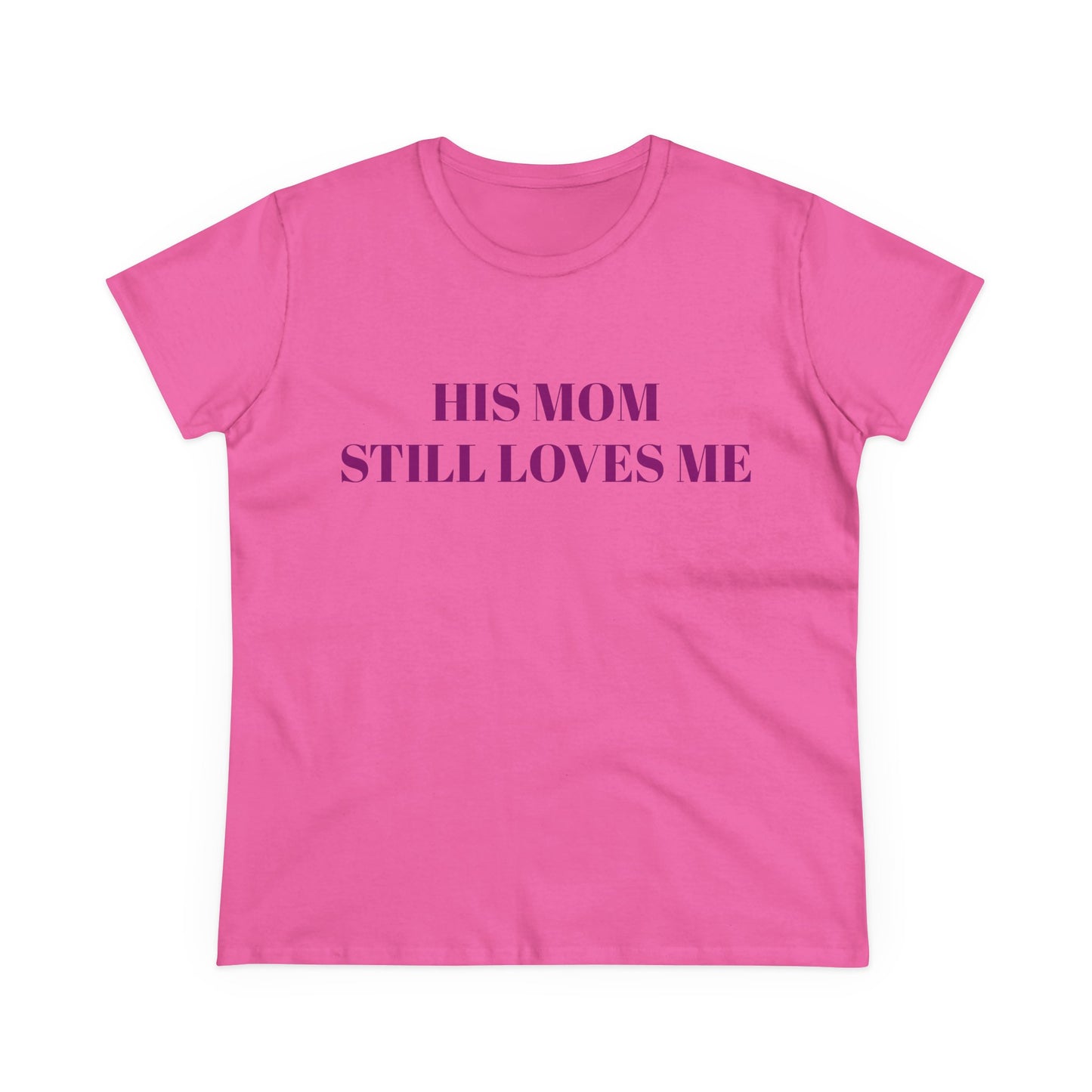 HIS MOM STILL LOVES ME - Graphic Semi-Tight Silhouette Cotton Shirt