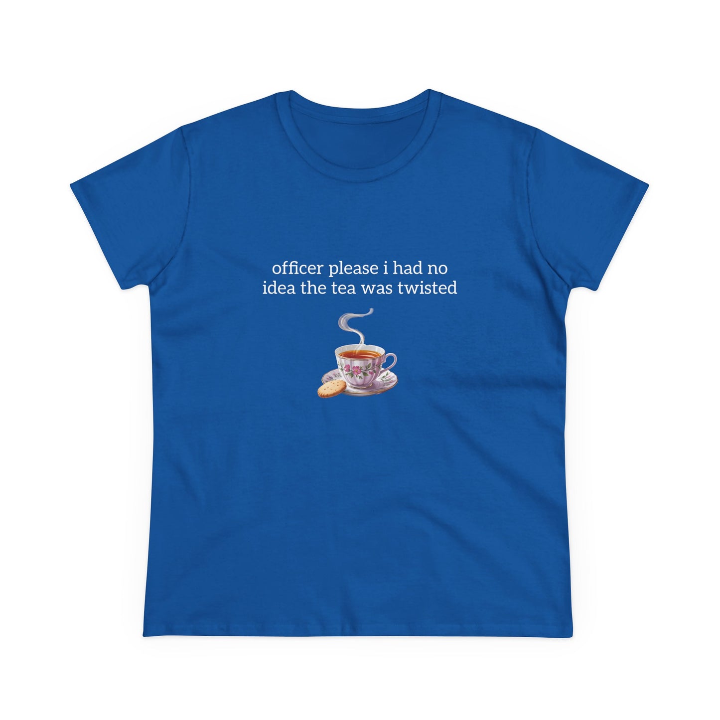 Officer Please I Had No Idea The Tea Was Twisted - Graphic Cotton Tee