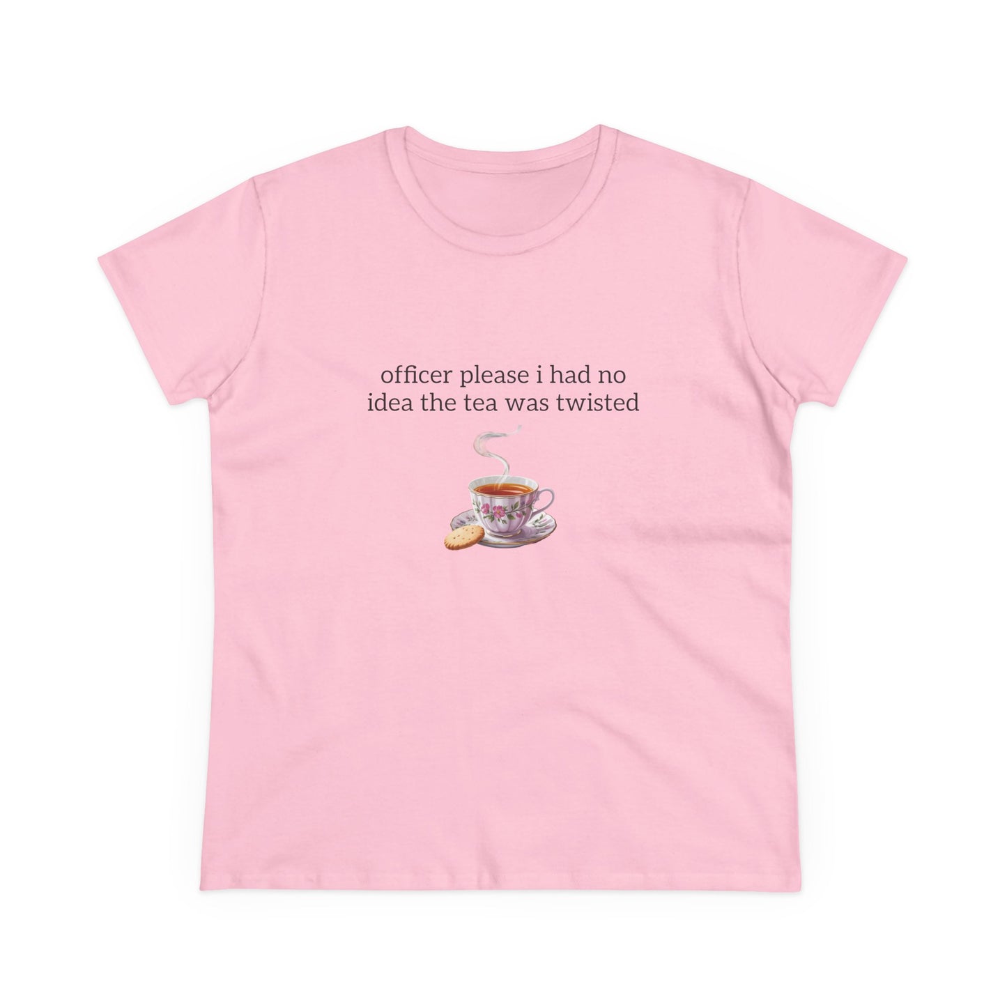 Officer Please I Had No Idea The Tea Was Twisted - Graphic Cotton Tee
