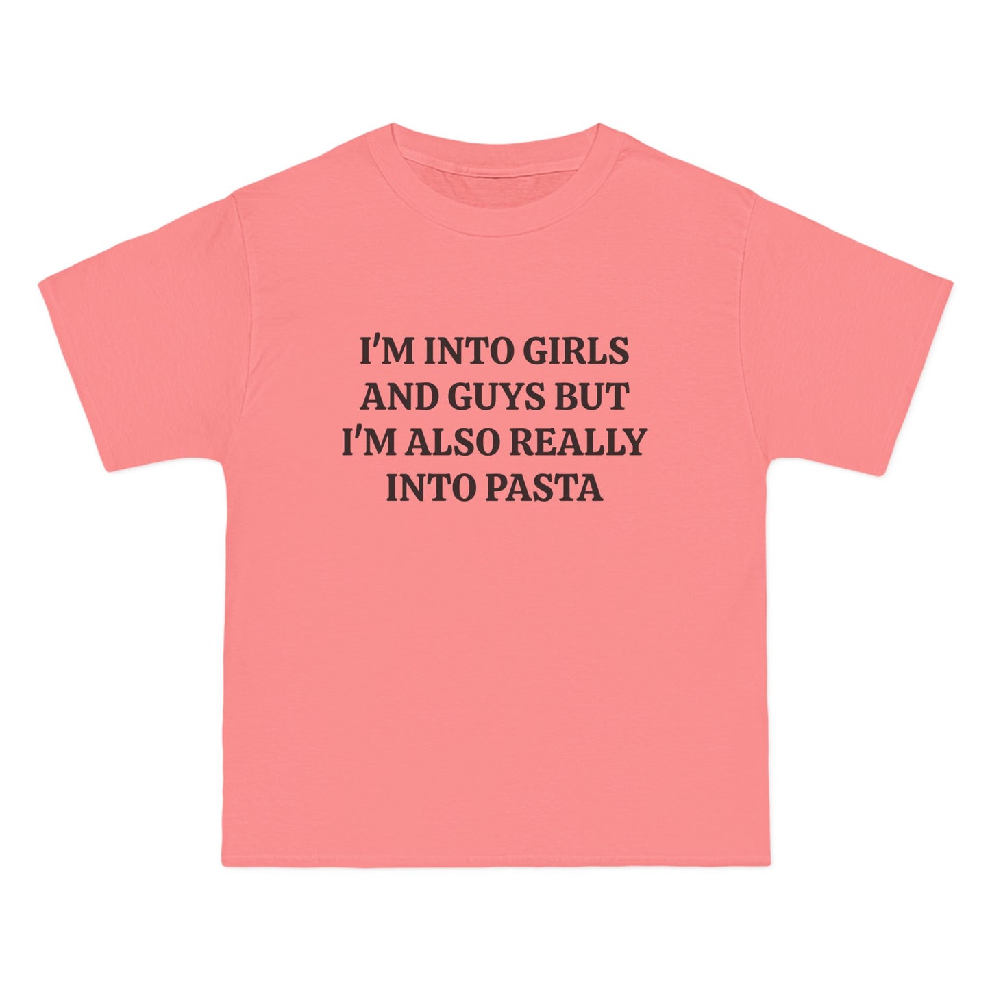 I'm Into Girls And Guys But I'm Also Really Into Pasta - Graphic Beefy-T® Short-Sleeve T-Shirt