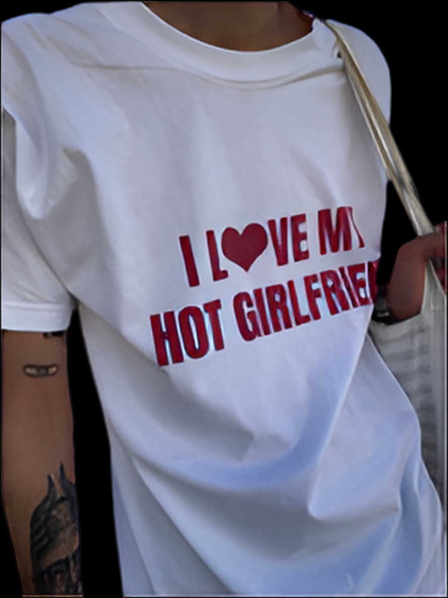 I Love My Hot Girlfriend - Graphic Beefy-T® Short-Sleeve T-Shirt