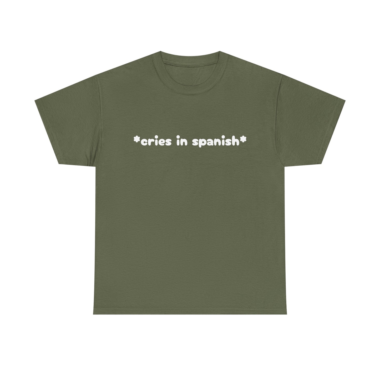 Cries In Spanish - Graphic Unisex Heavy Cotton Tee