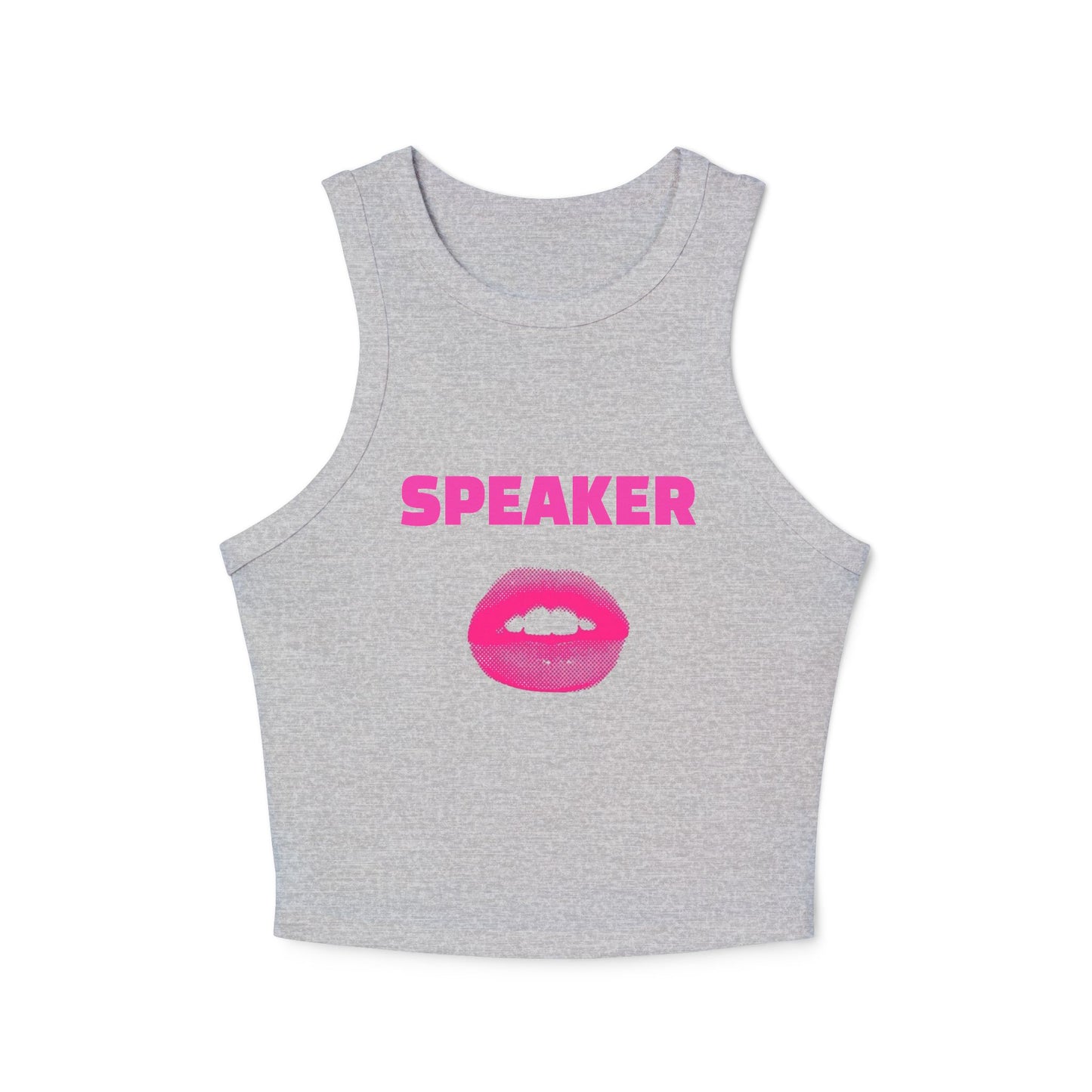 SPEAKER - Graphic 1/3 Trio Micro Rib Racer Tank Top