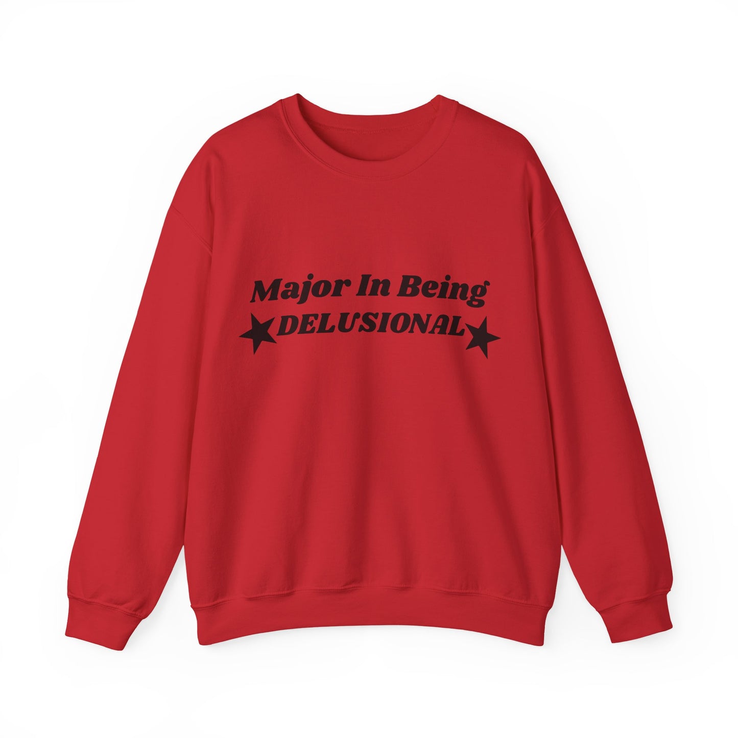 Major In Being Delusional - Personalised Heavy Blend™Crewneck Sweatshirt