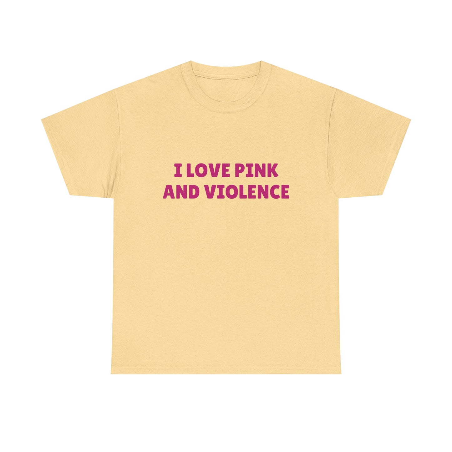 I Love Pink & Violence - Graphic Unisex Heavy Cotton Tee