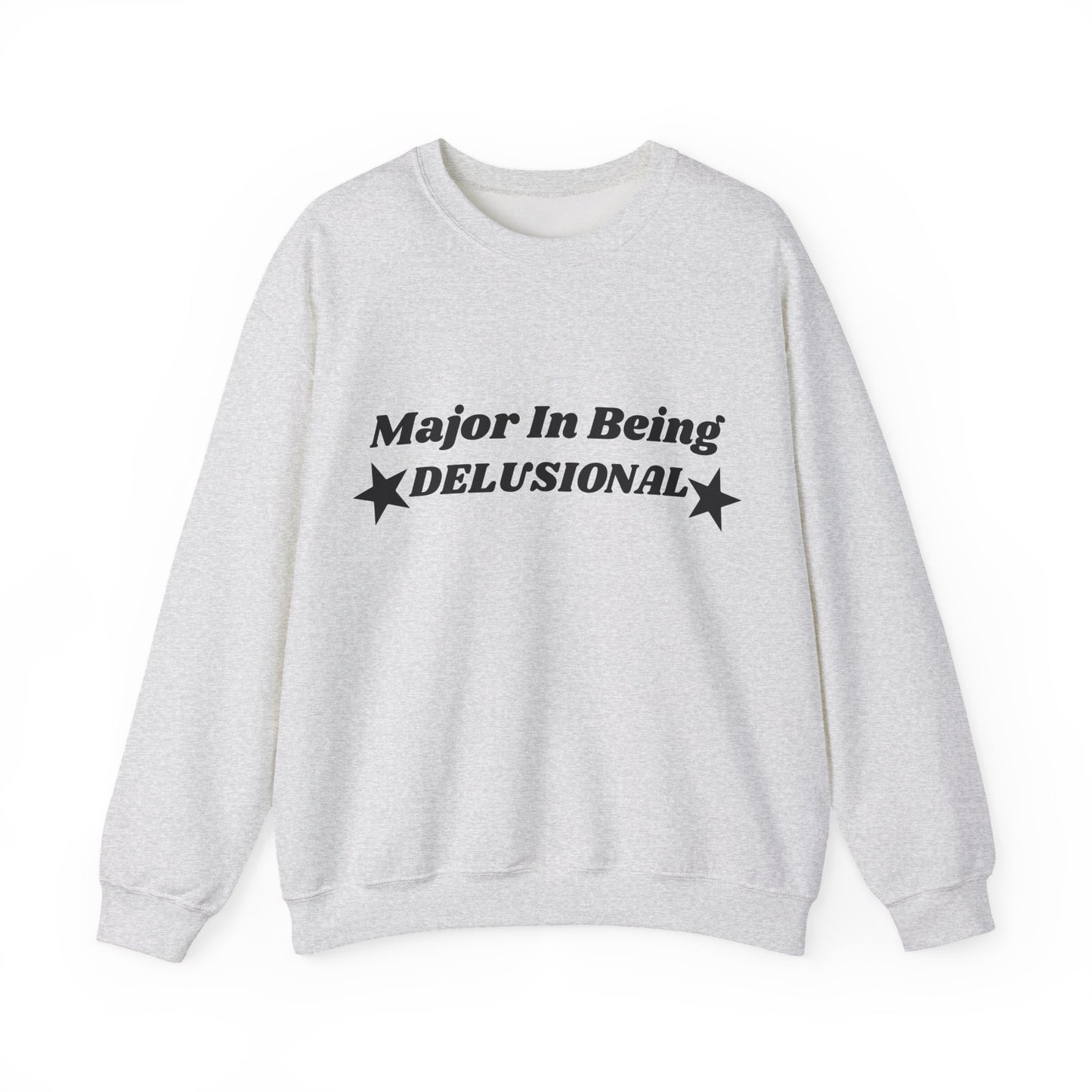 Major In Being Delusional - Personalised Heavy Blend™Crewneck Sweatshirt