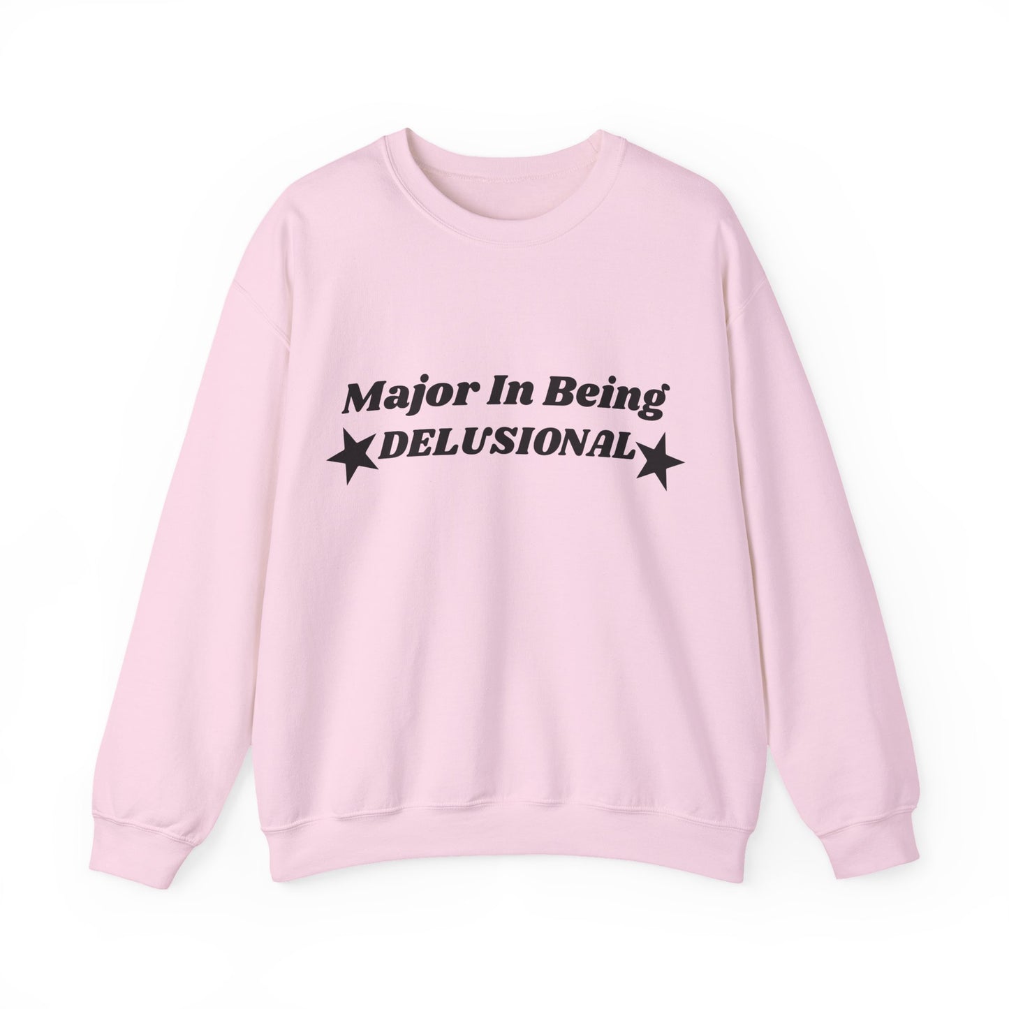 Major In Being Delusional - Personalised Heavy Blend™Crewneck Sweatshirt