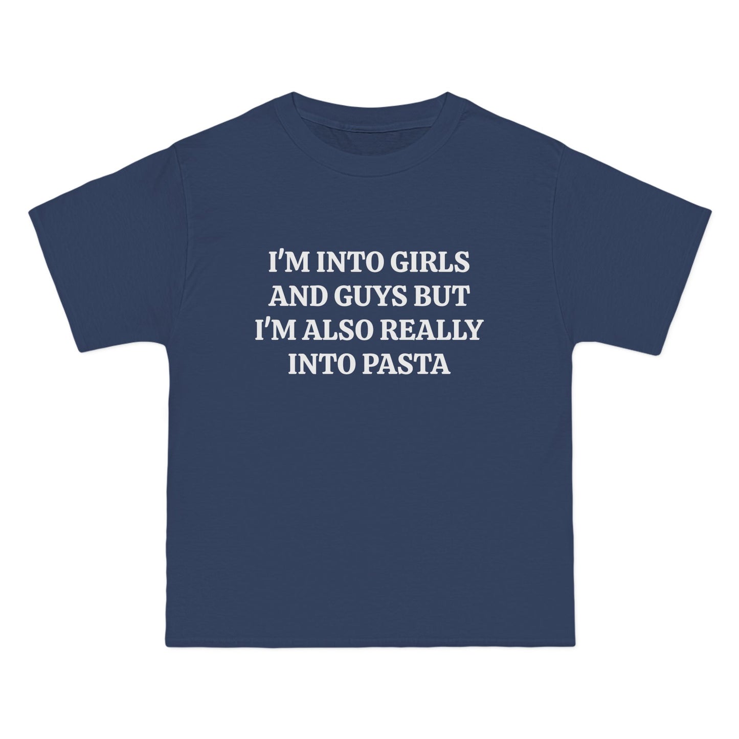 I'm Into Girls And Guys But I'm Also Really Into Pasta - Graphic Beefy-T® Short-Sleeve T-Shirt