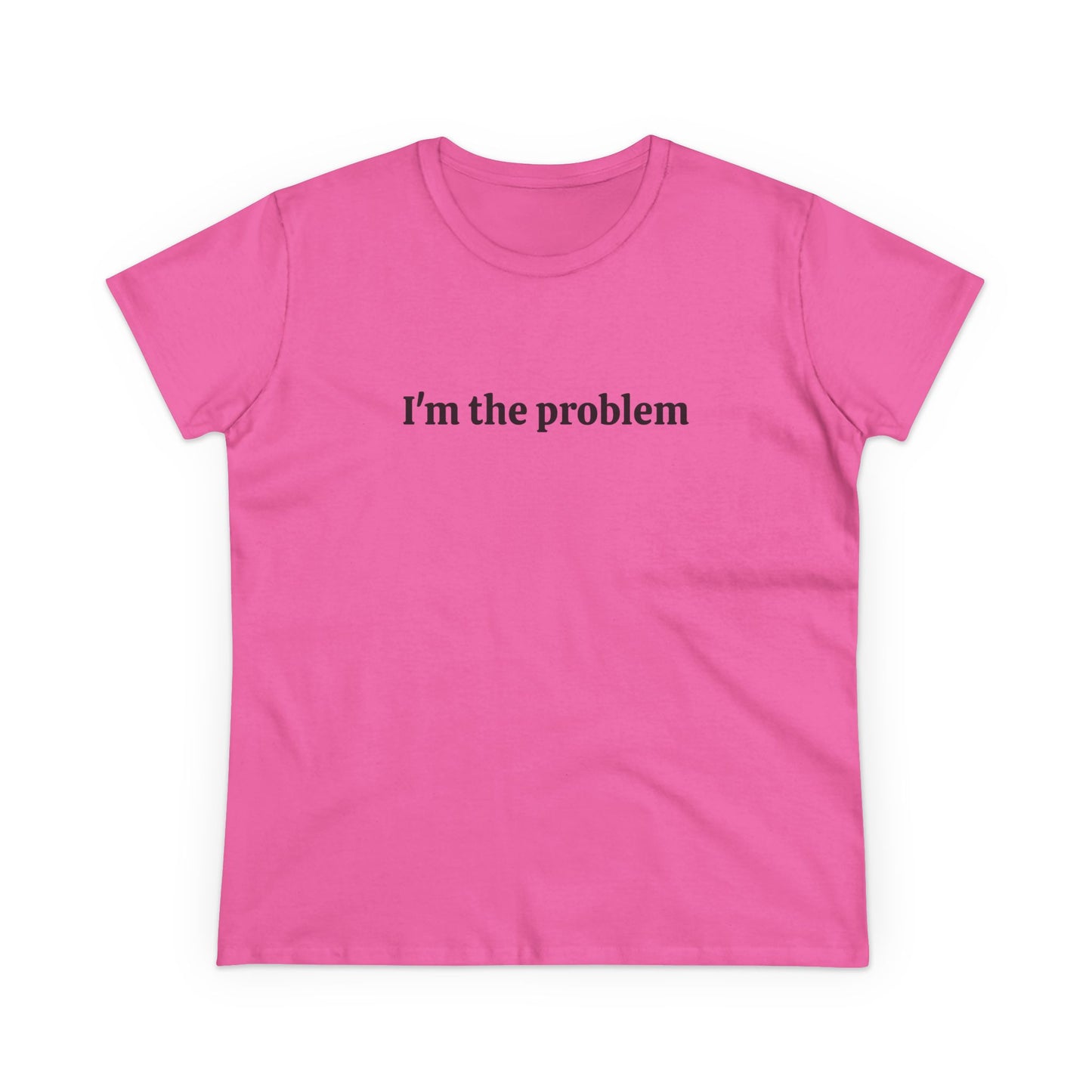I'm The Problem - 1/2 Graphic Black Unisex Cotton Tee