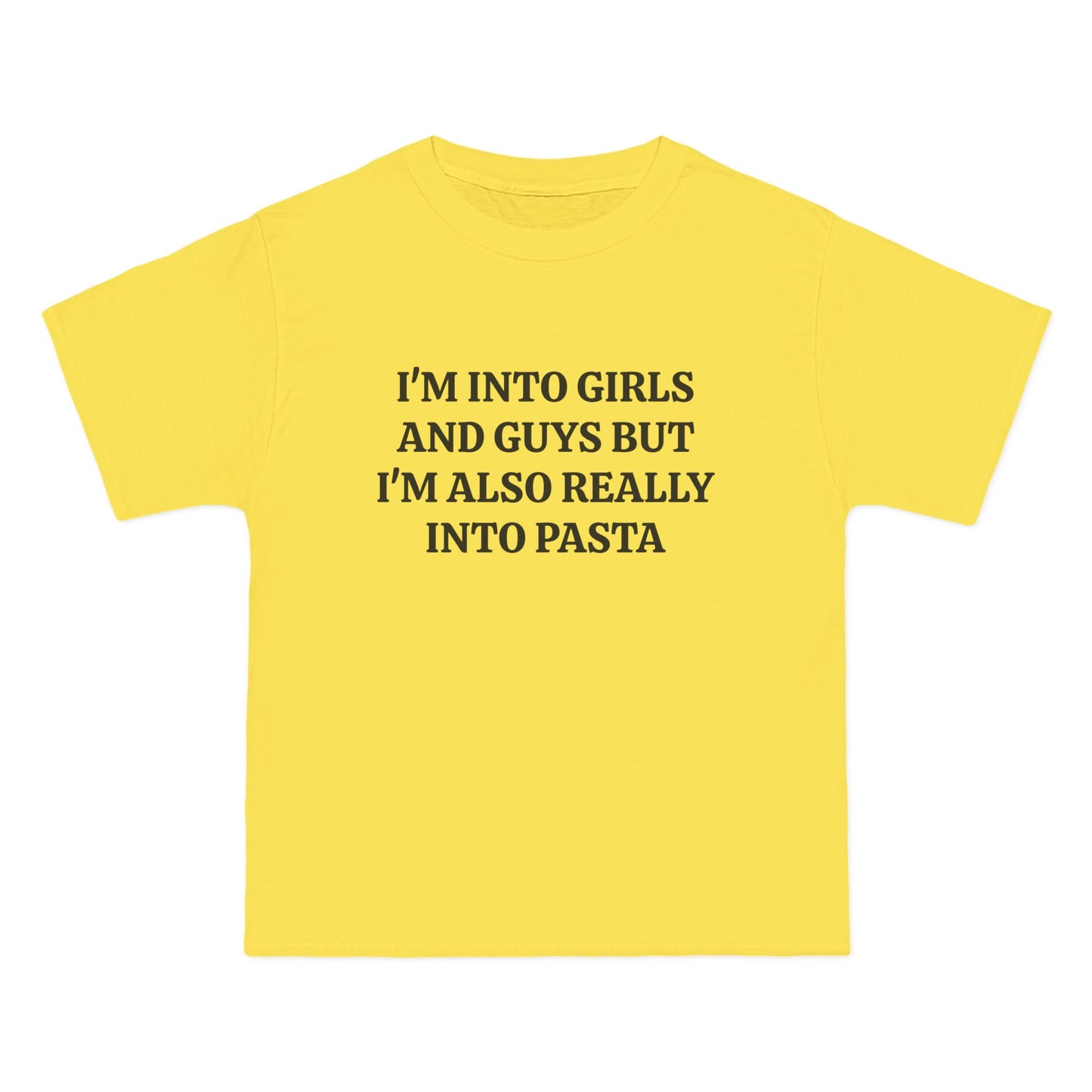 I'm Into Girls And Guys But I'm Also Really Into Pasta - Graphic Beefy-T® Short-Sleeve T-Shirt
