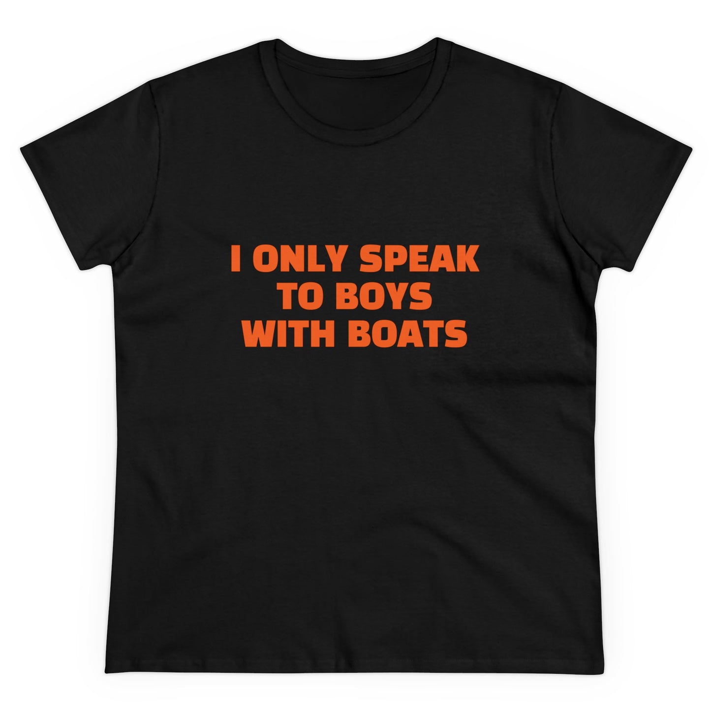 I Only Speak To Boys With Boats Graphic Cotton Tee