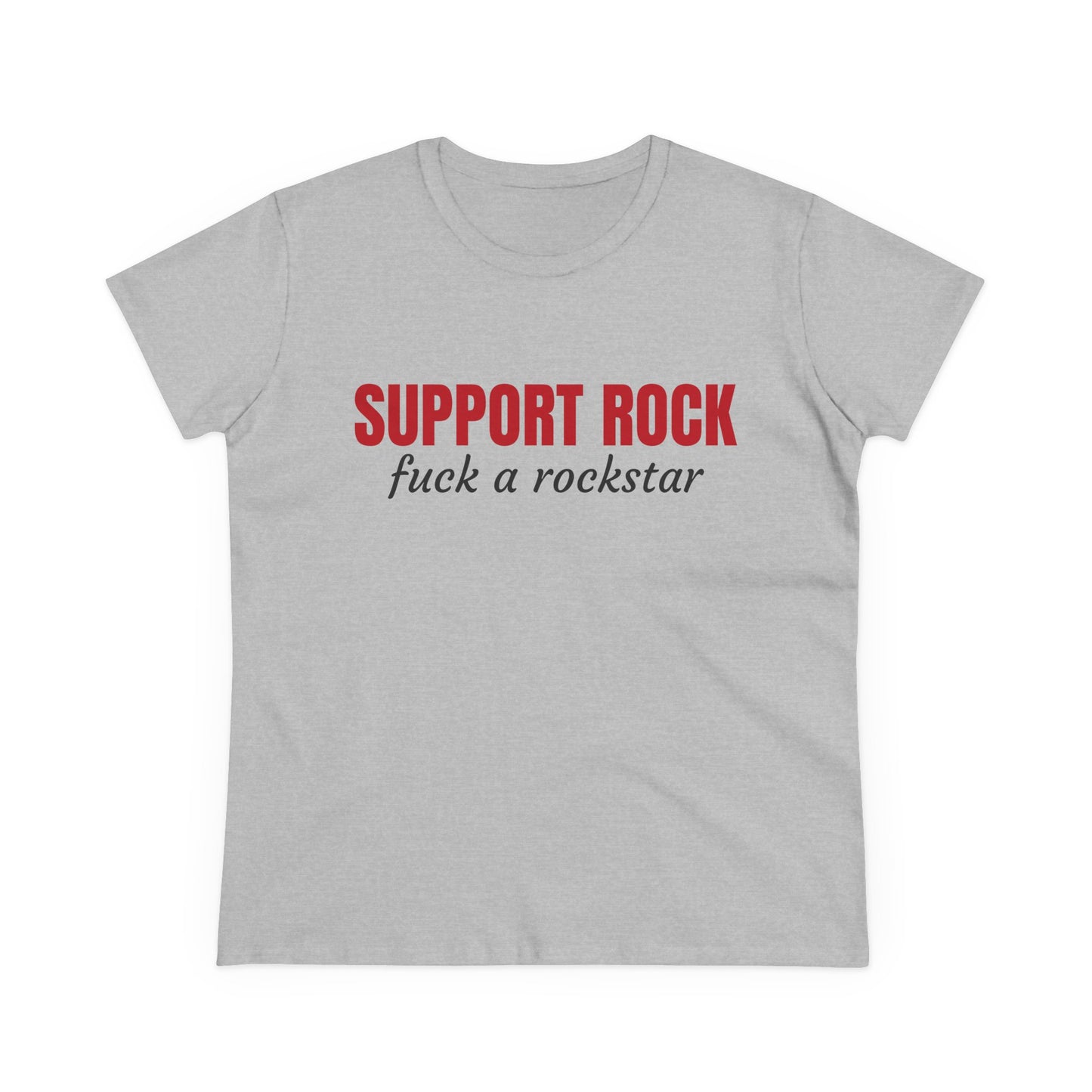 Support Rock, Fuck A Rockstar Graphic Cotton Tee