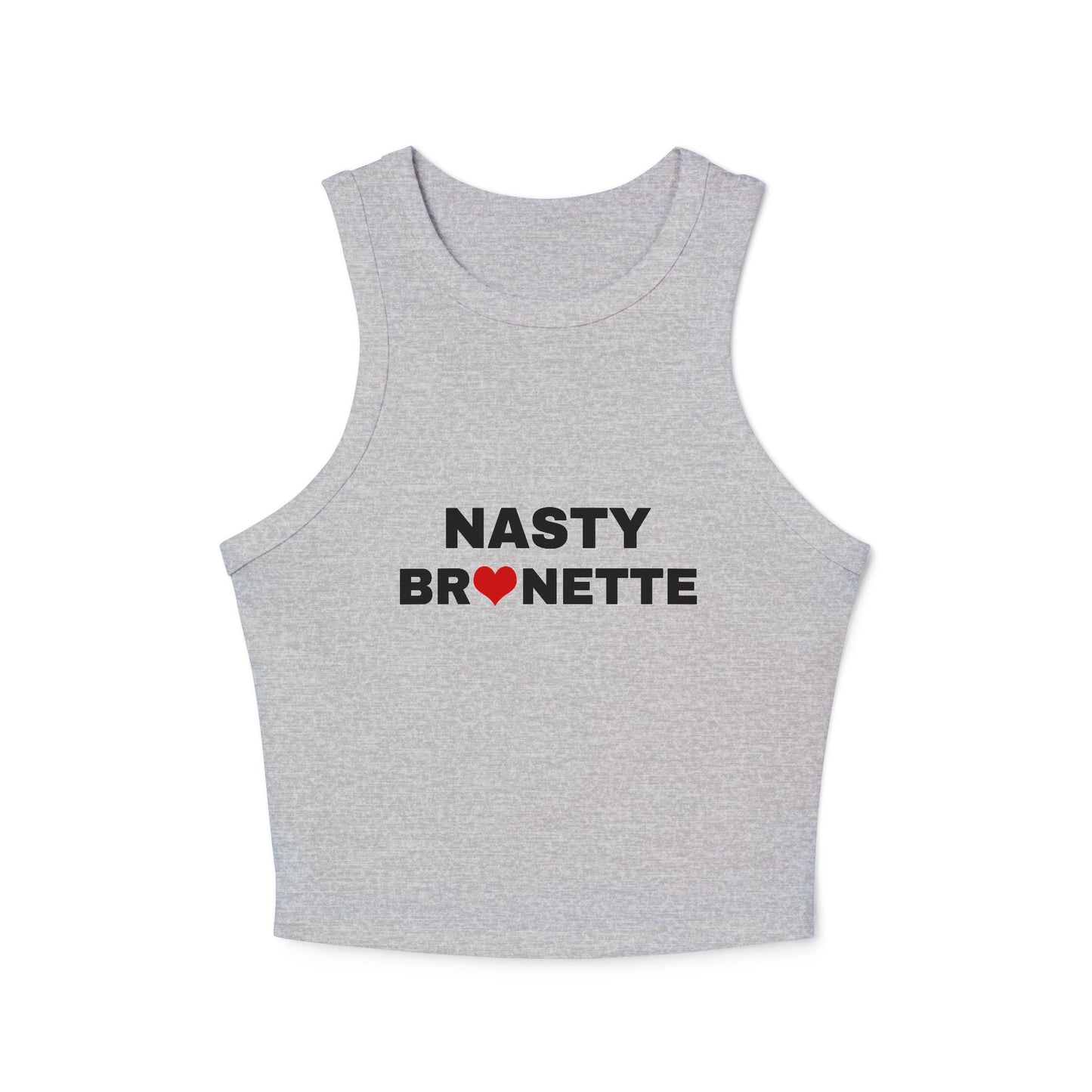 NASTY BRUNETTE - Graphic Micro Rib Racer Tank Top