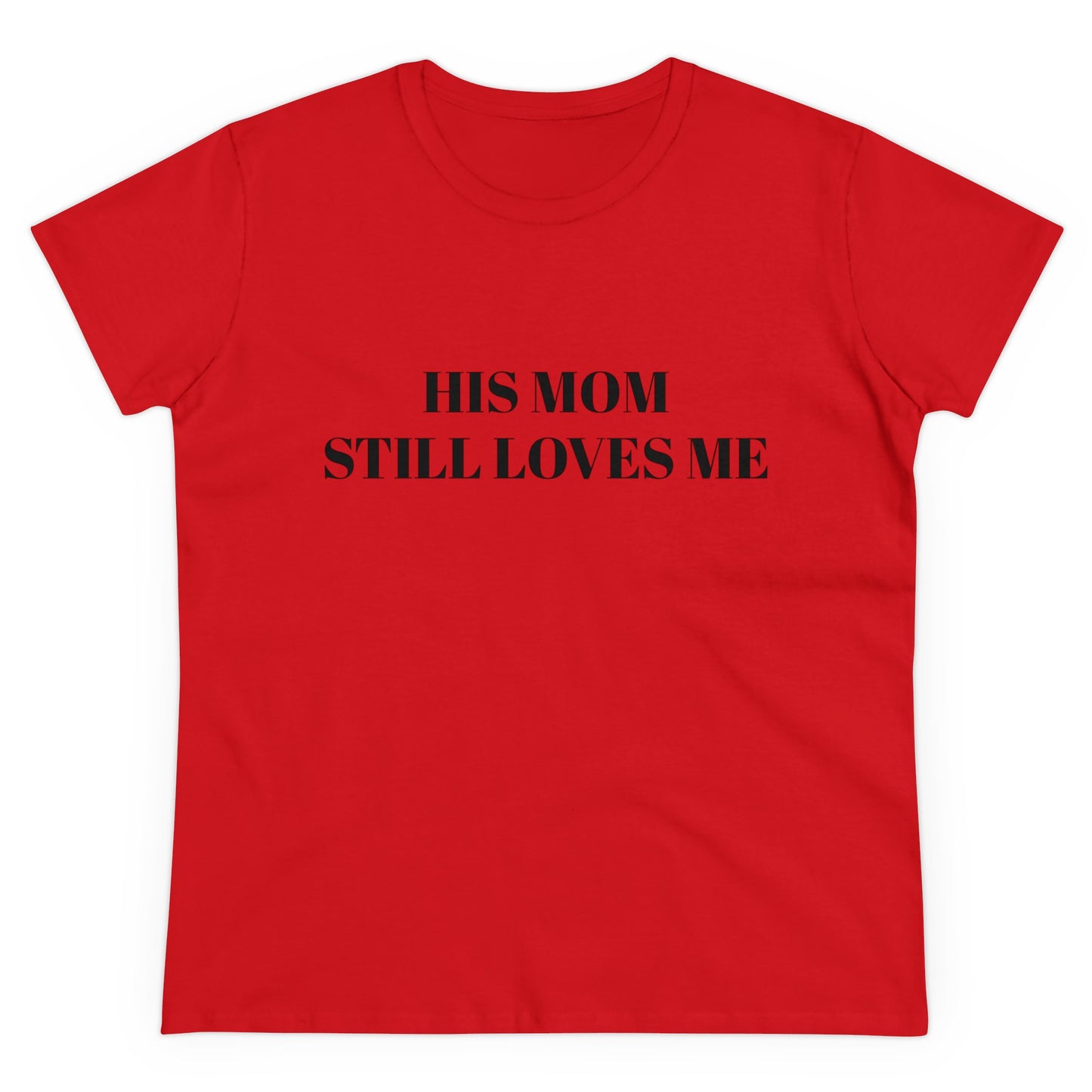 HIS MOM STILL LOVES ME - Graphic Semi-Tight Silhouette Cotton Shirt