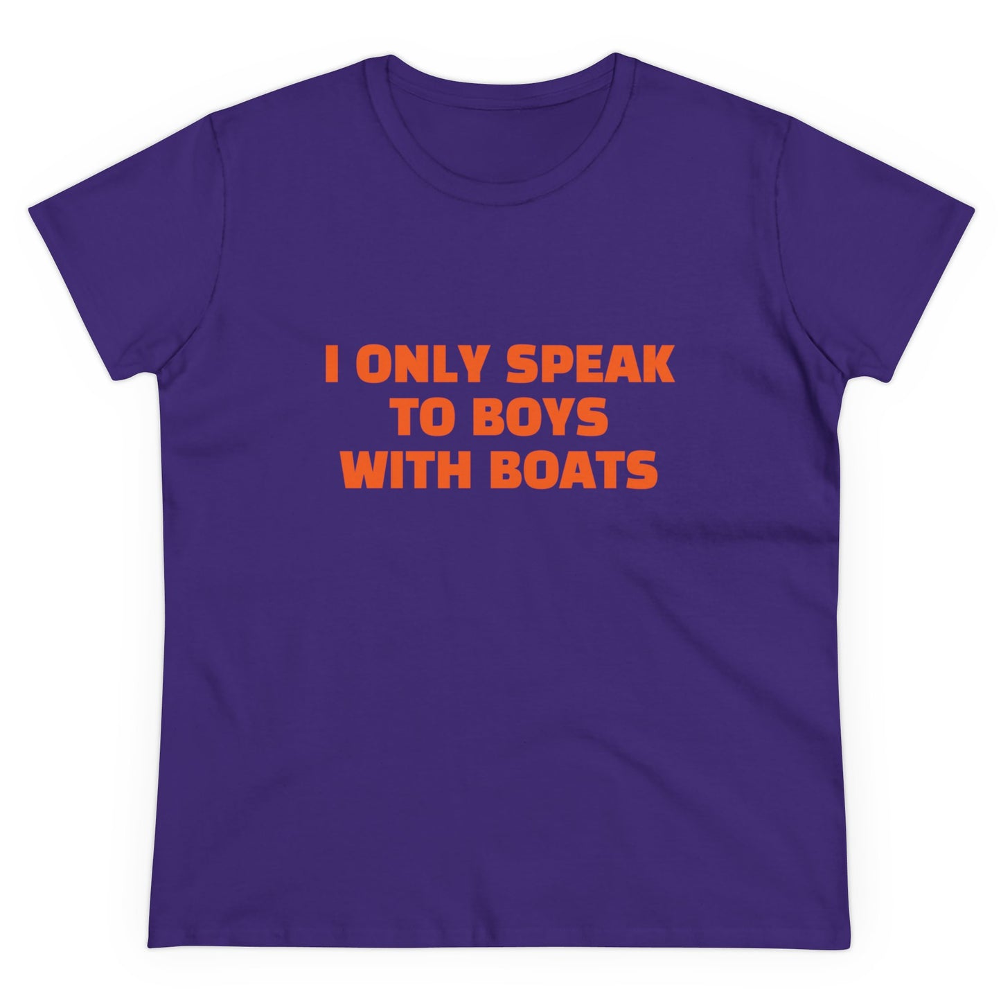 I Only Speak To Boys With Boats Graphic Cotton Tee