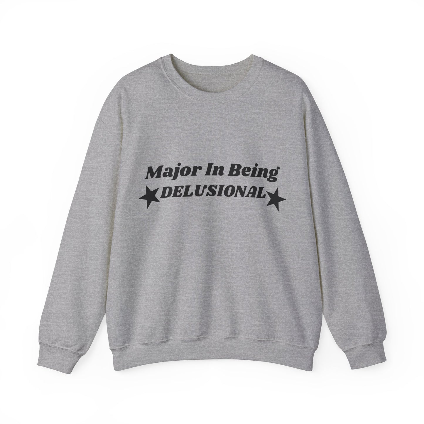 Major In Being Delusional - Personalised Heavy Blend™Crewneck Sweatshirt