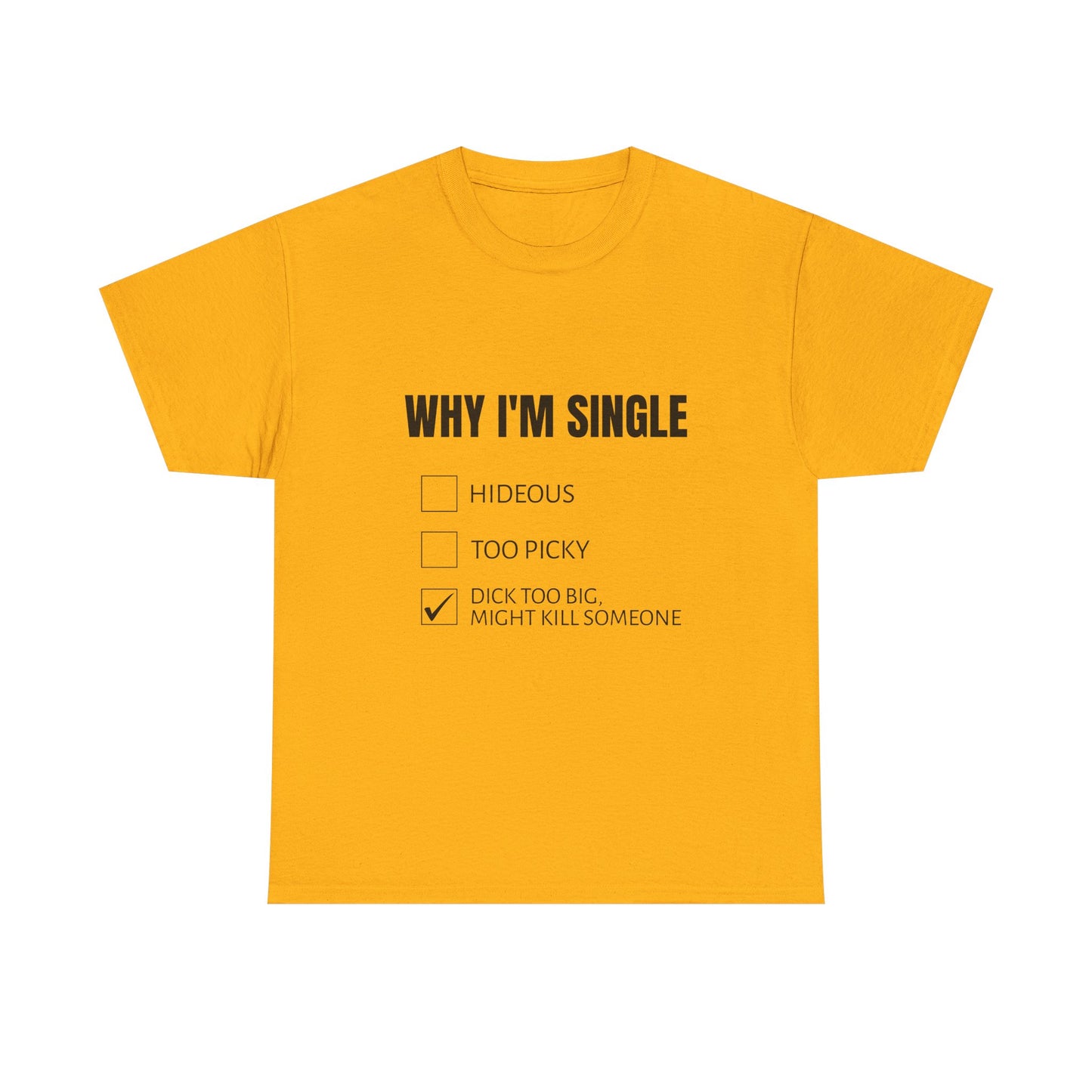 Why I'm Single - Graphic Unisex Heavy Cotton Tee