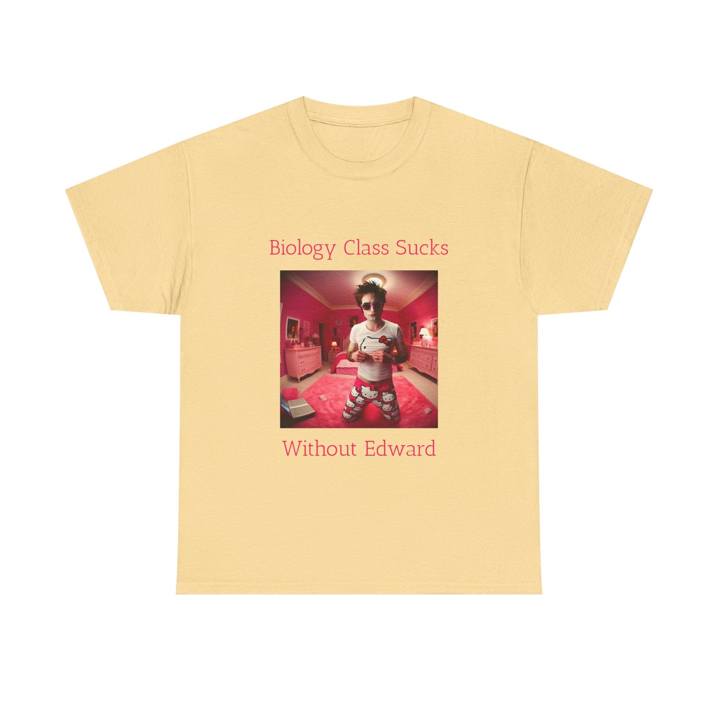 Biology Class Sucks Without Edward  - Edward Cullen Graphic Unisex Heavy Cotton Tee