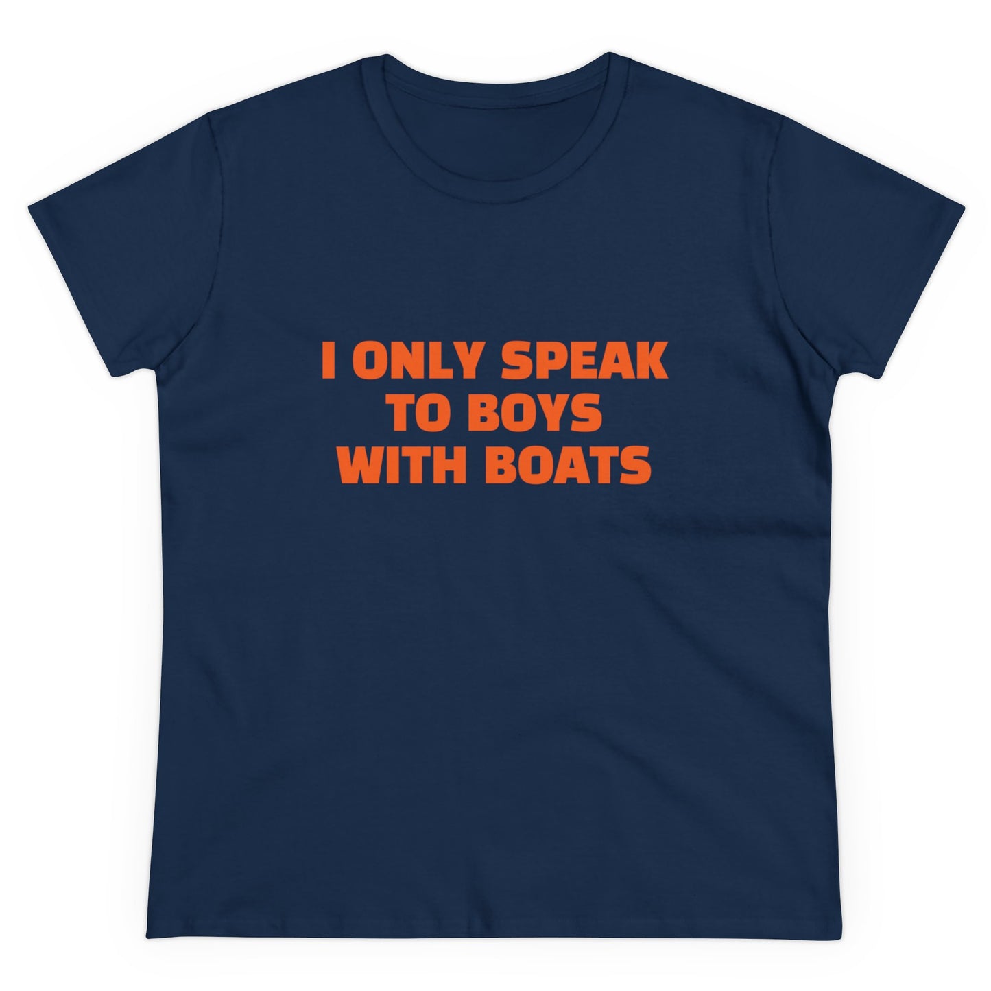 I Only Speak To Boys With Boats Graphic Cotton Tee