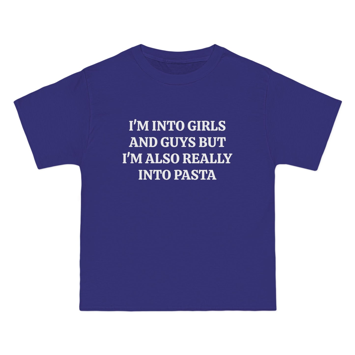 I'm Into Girls And Guys But I'm Also Really Into Pasta - Graphic Beefy-T®  Short-Sleeve T-Shirt