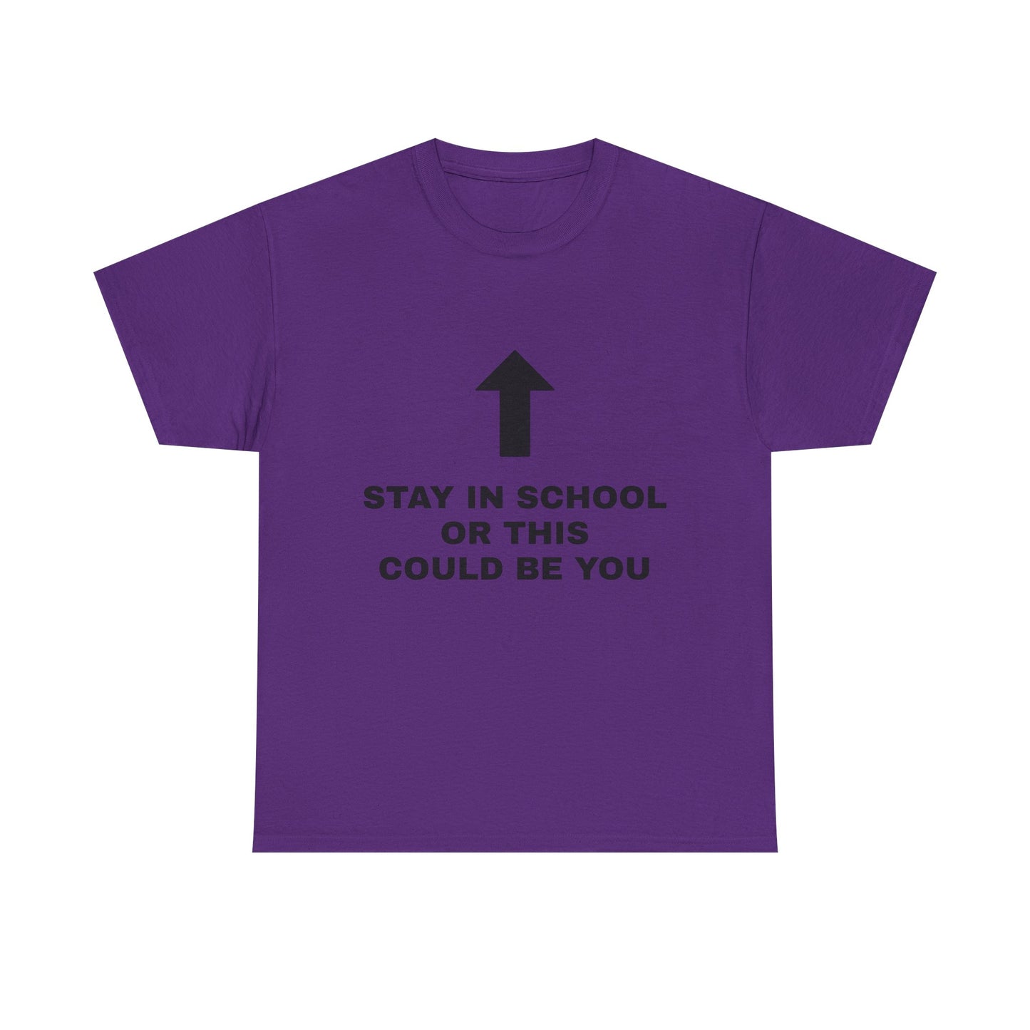 Stay In School Or This Could Be You - Graphic Unisex Heavy Cotton Tee